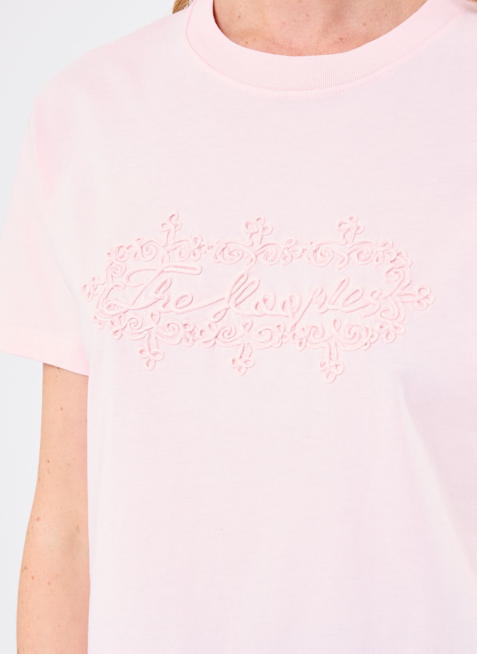 Tee-shirts manches courtes FTSC30008K femme rose The Kooples Tee-shirts manches courtes FTSC30008K femme rose LIL01