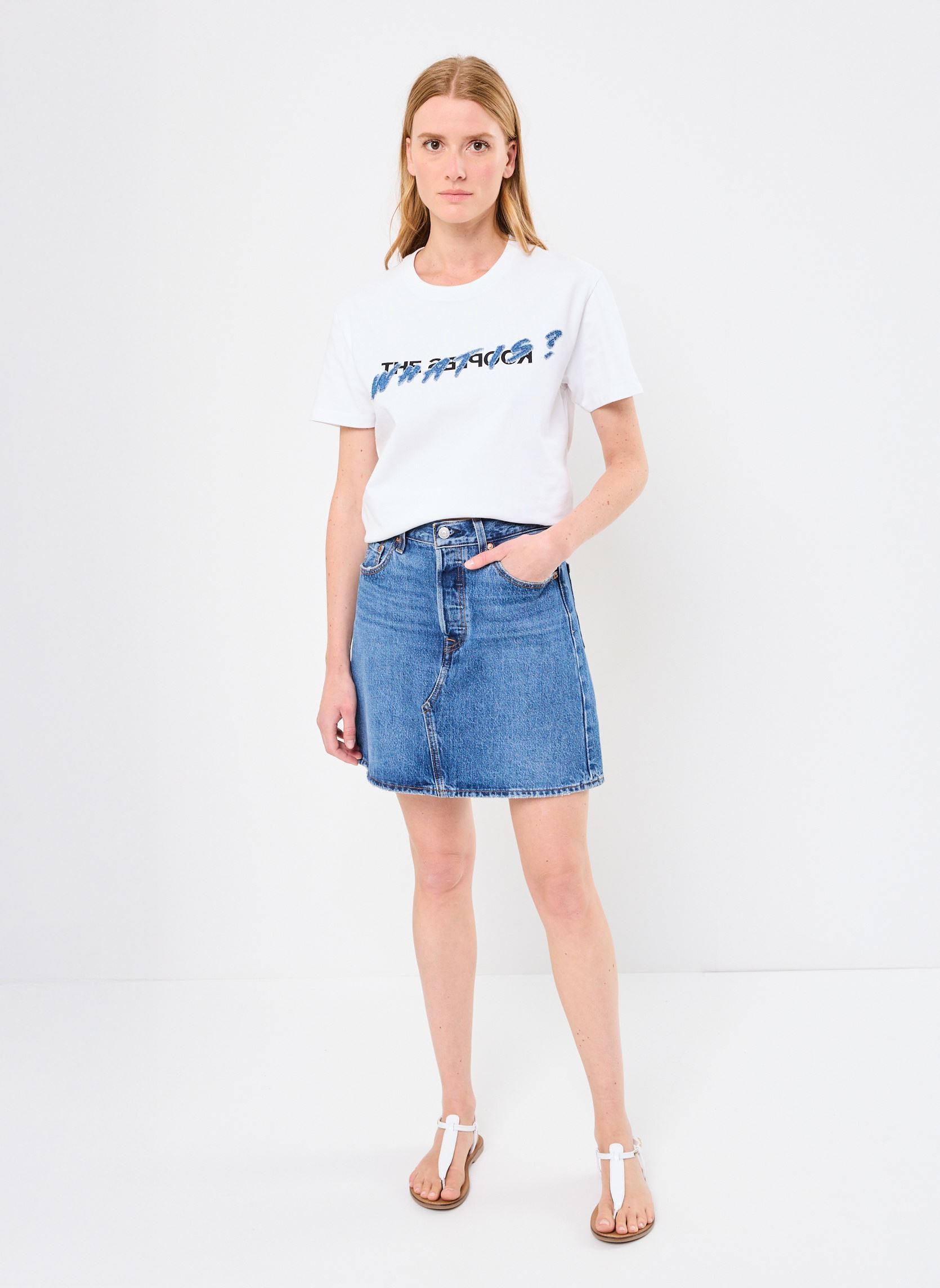 Tee-shirts manches courtes FTSC30049K femme blanc The Kooples Tee-shirts manches courtes FTSC30049K femme blanc WHI01