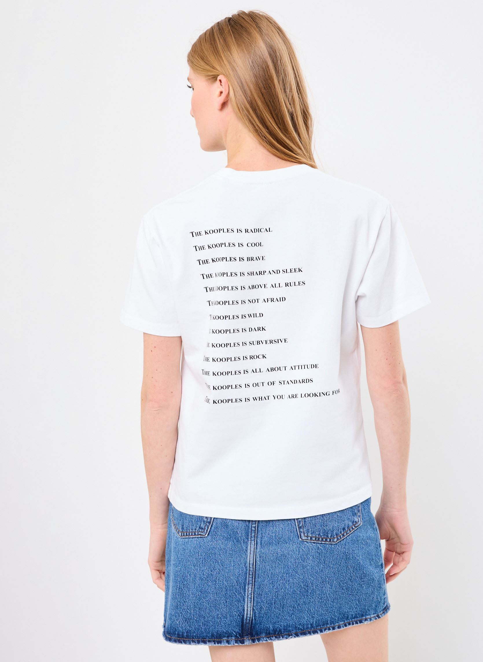 Tee-shirts manches courtes FTSC30049K femme blanc The Kooples Tee-shirts manches courtes FTSC30049K femme blanc WHI01
