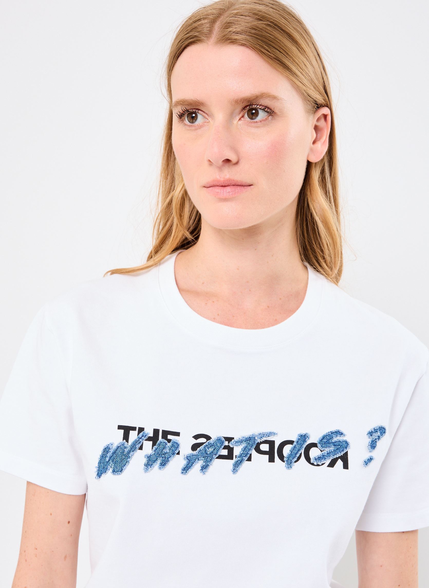 Tee-shirts manches courtes FTSC30049K femme blanc The Kooples Tee-shirts manches courtes FTSC30049K femme blanc WHI01