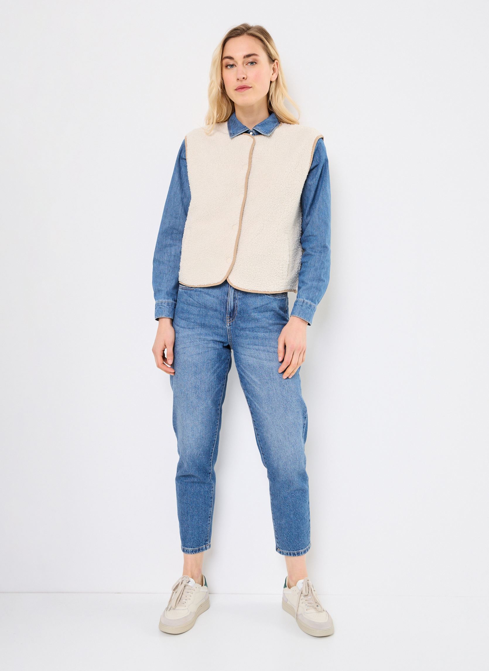 Gilets MY-SHERPA femme blanc Georgia Rose Gilets MY-SHERPA femme blanc CLOUD DANCER