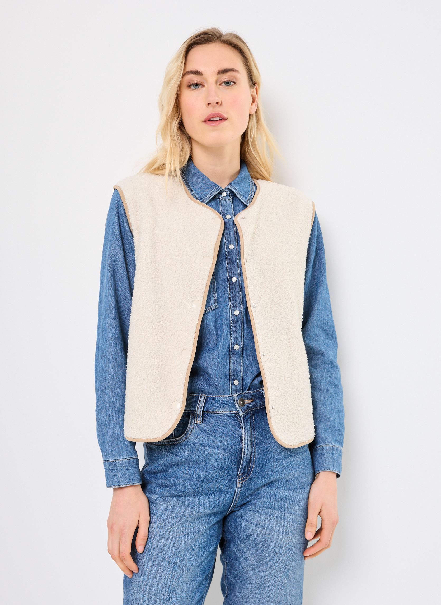 Gilets MY-SHERPA femme blanc Georgia Rose Gilets MY-SHERPA femme blanc CLOUD DANCER