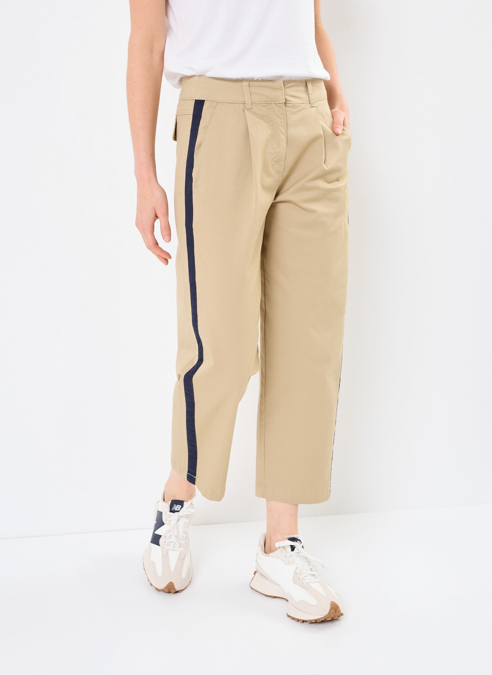 Pantaloni chino PRONY donna beige MADE BY Pantaloni chino PRONY donna beige TWILL
