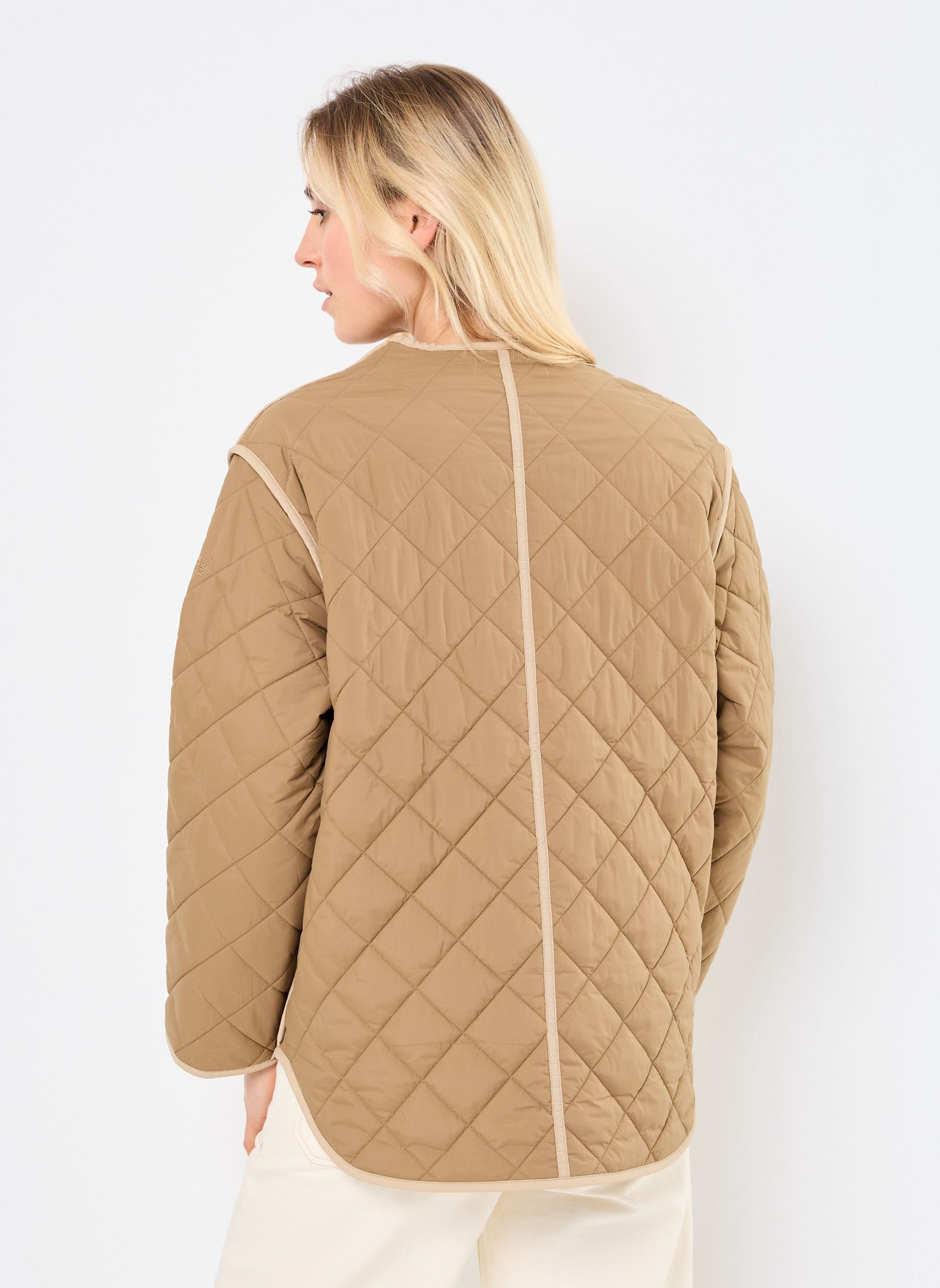 Vestes Veste matelassée déperlante femme marron Aigle Vestes Veste matelassée déperlante femme marron PEANUT