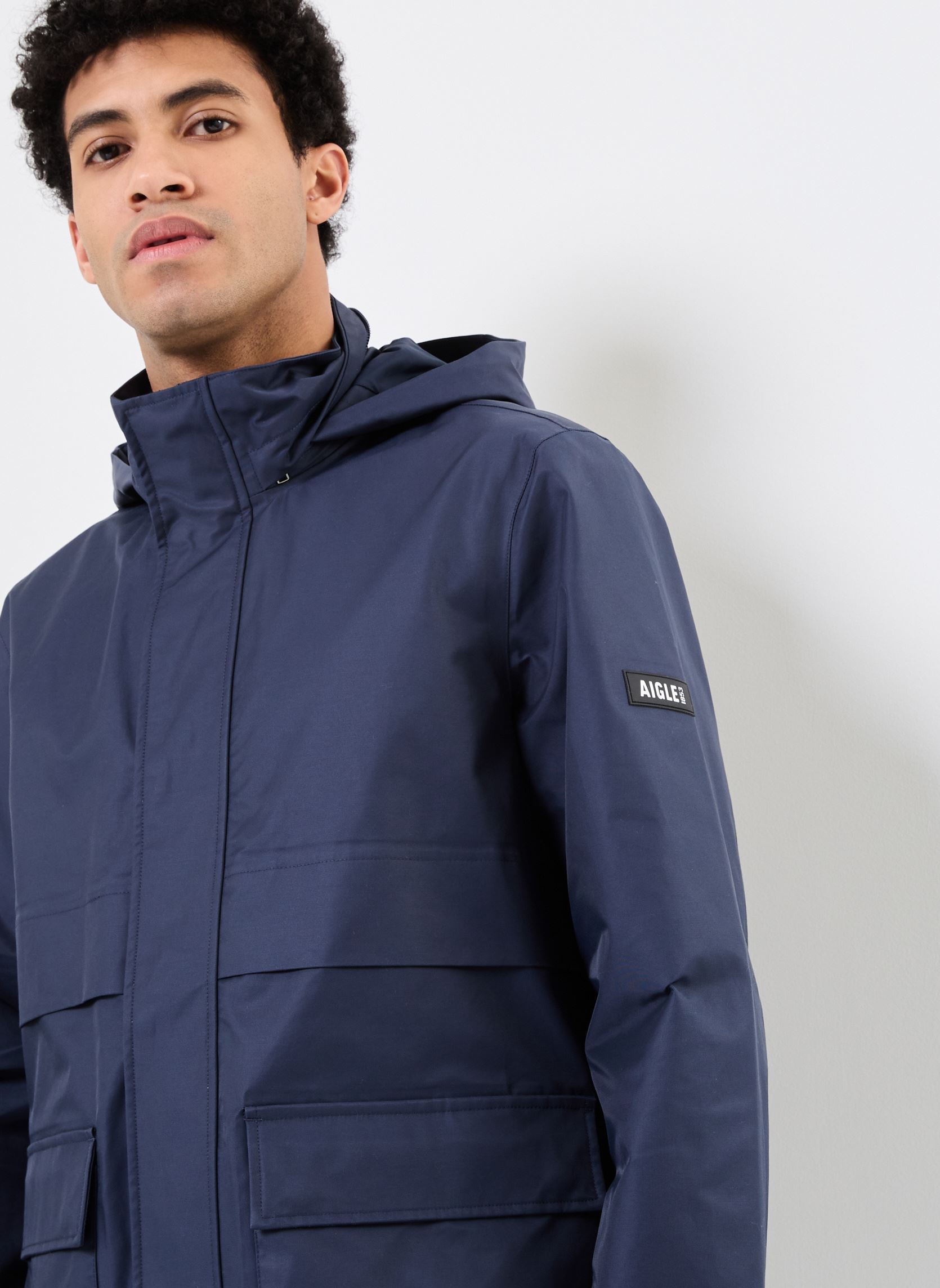 Vestes imperméables Veste mi-longue MTD® avec capuche homme bleu Aigle Vestes imperméables Veste mi-longue MTD® avec capuche homme bleu Empire