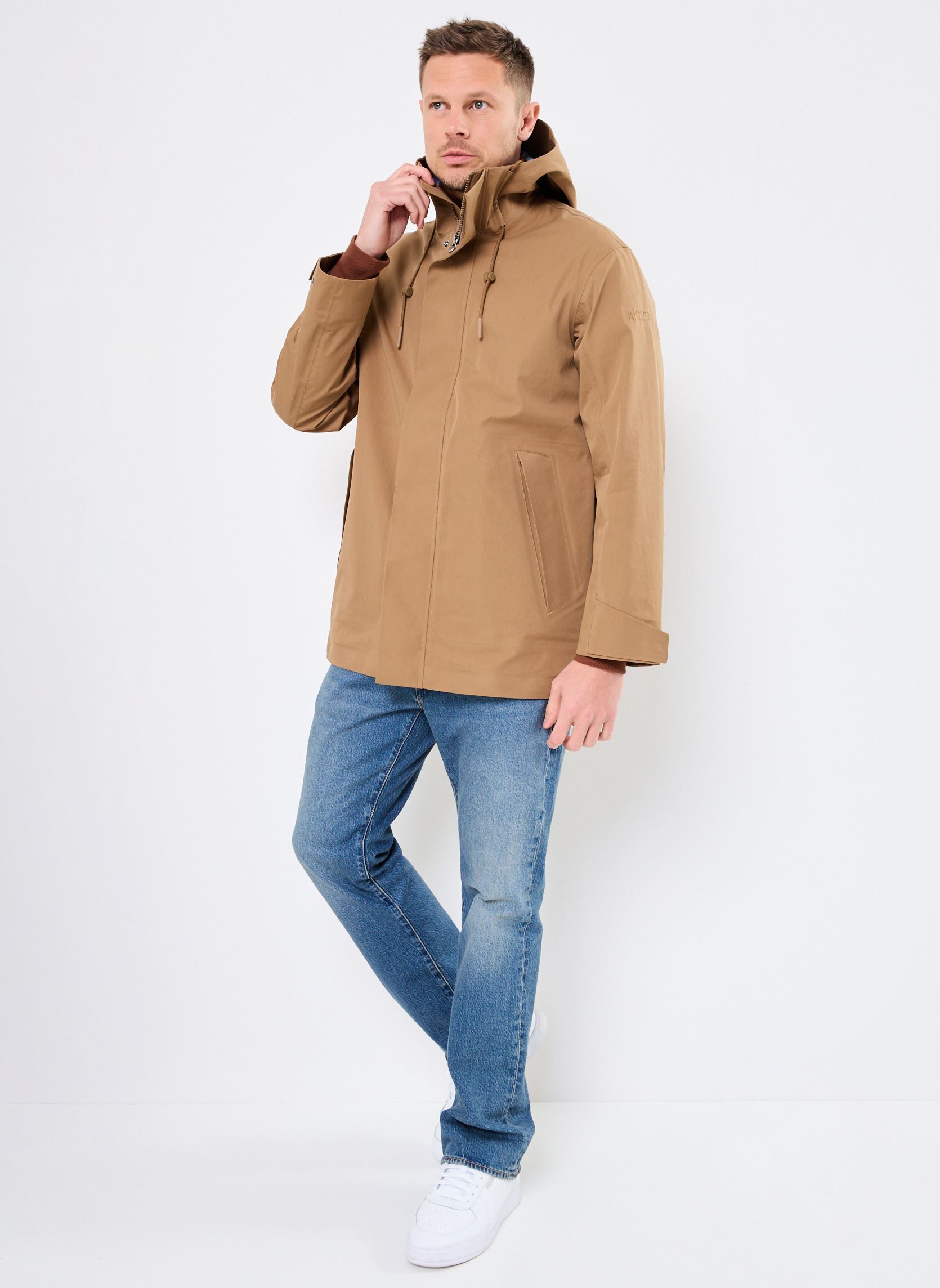 Parkas Parka mi-longue MTD® 3 couches avec capu homme marron Aigle Parkas Parka mi-longue MTD® 3 couches avec capu homme marron PEANUT