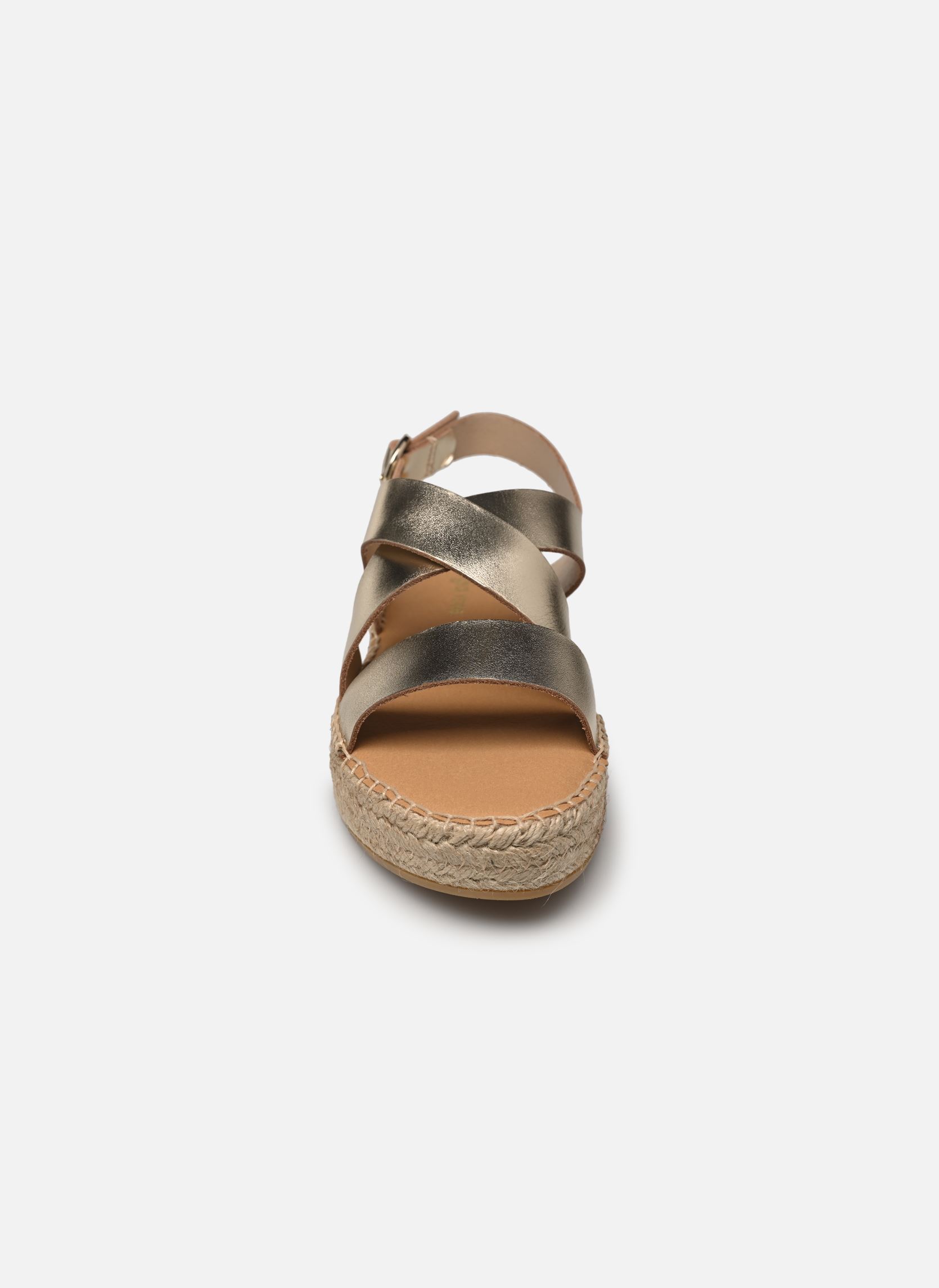 Platte espadrilles Itria dames goud en brons Georgia Rose Platte espadrilles Itria dames goud en brons DORÉ