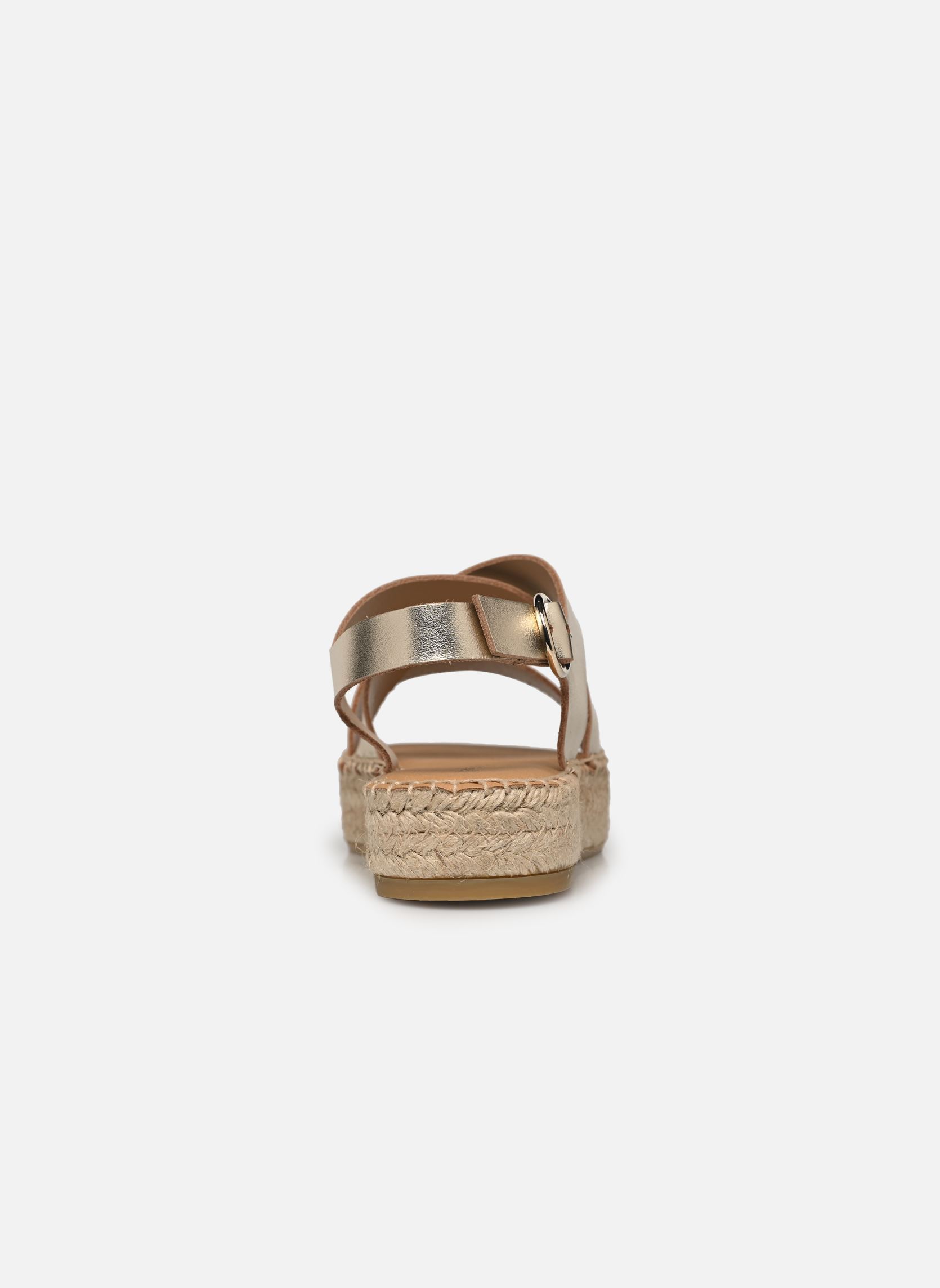 Platte espadrilles Itria dames goud en brons Georgia Rose Platte espadrilles Itria dames goud en brons DORÉ