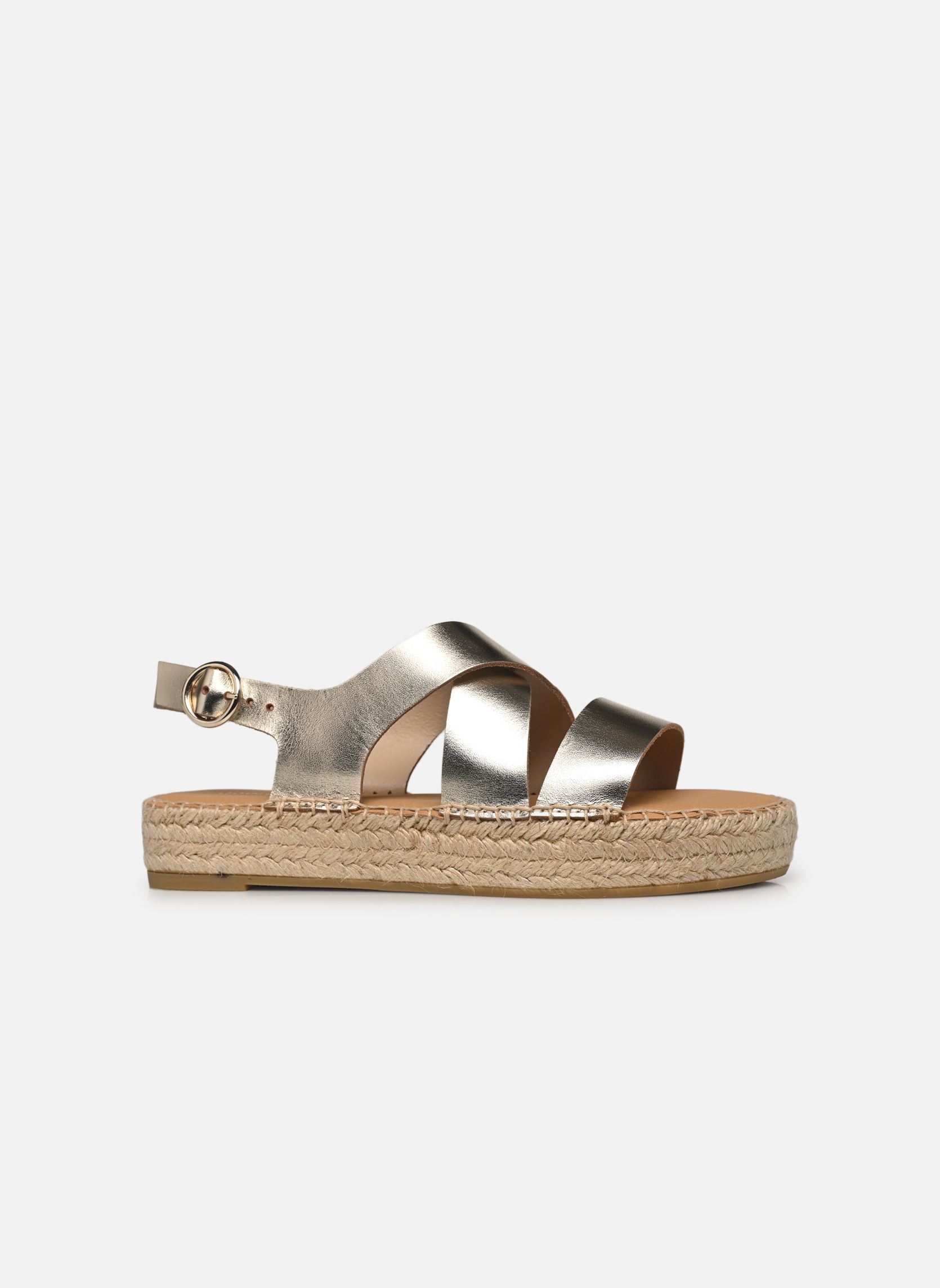 Platte espadrilles Itria dames goud en brons Georgia Rose Platte espadrilles Itria dames goud en brons DORÉ
