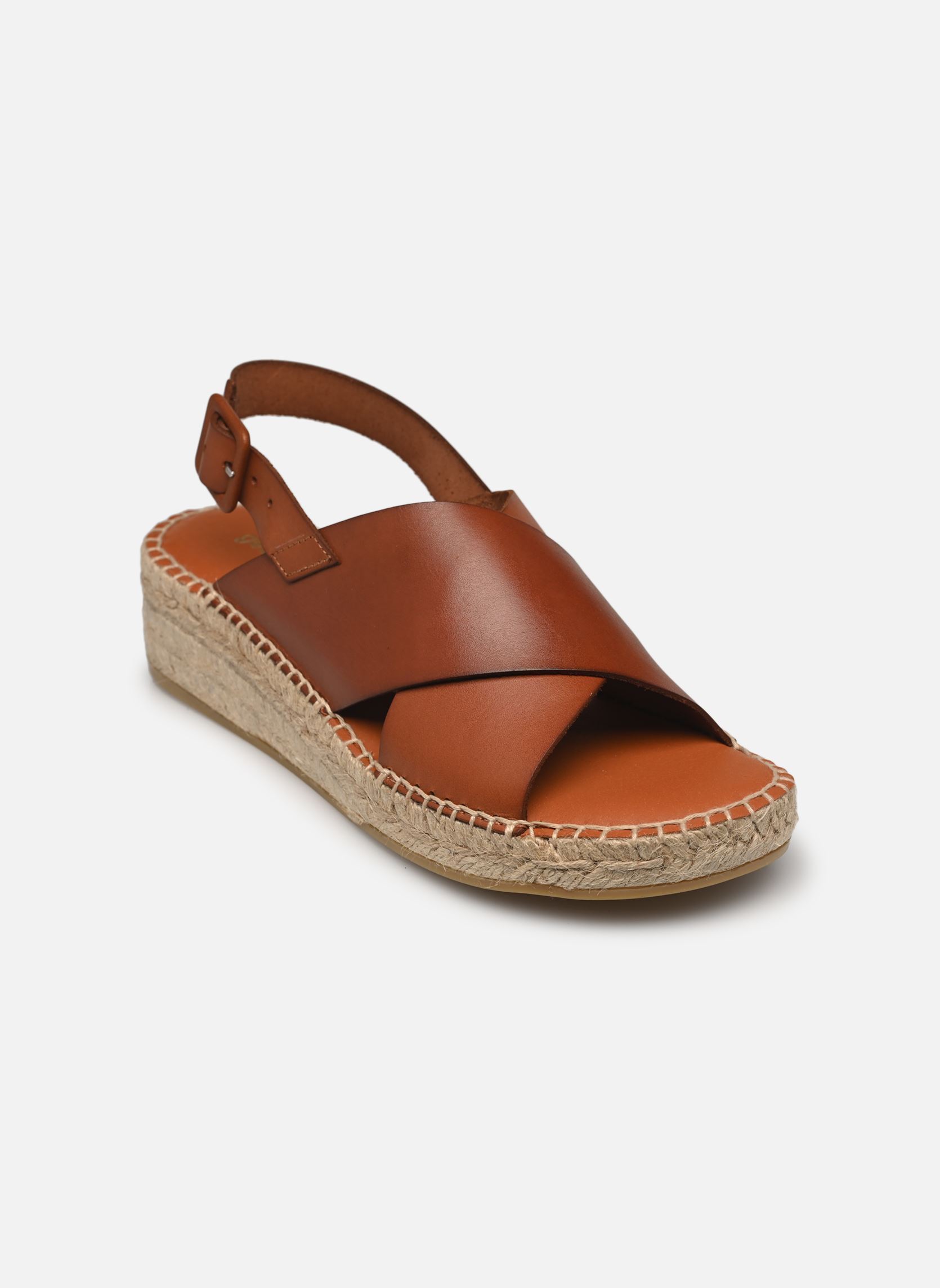 Espadrillas con zeppa e plateau Icore donna marrone Georgia Rose Espadrillas con zeppa e plateau Icore donna marrone COGNAC