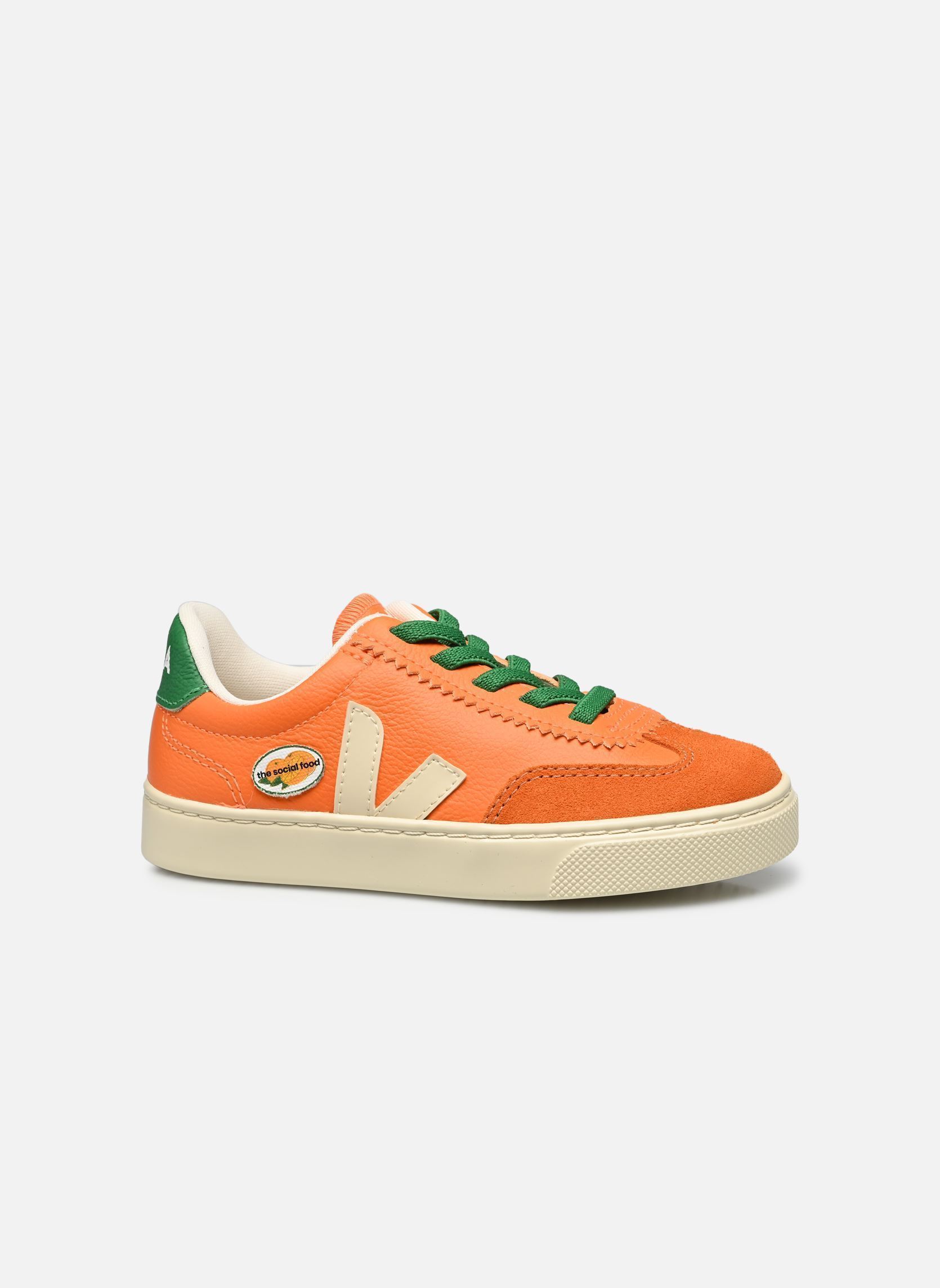 Baskets SMALL VOLLEY X THE SOCIAL FOOD - Lacets orange Veja Baskets SMALL VOLLEY X THE SOCIAL FOOD - Lacets orange FURY_CALCAIRE