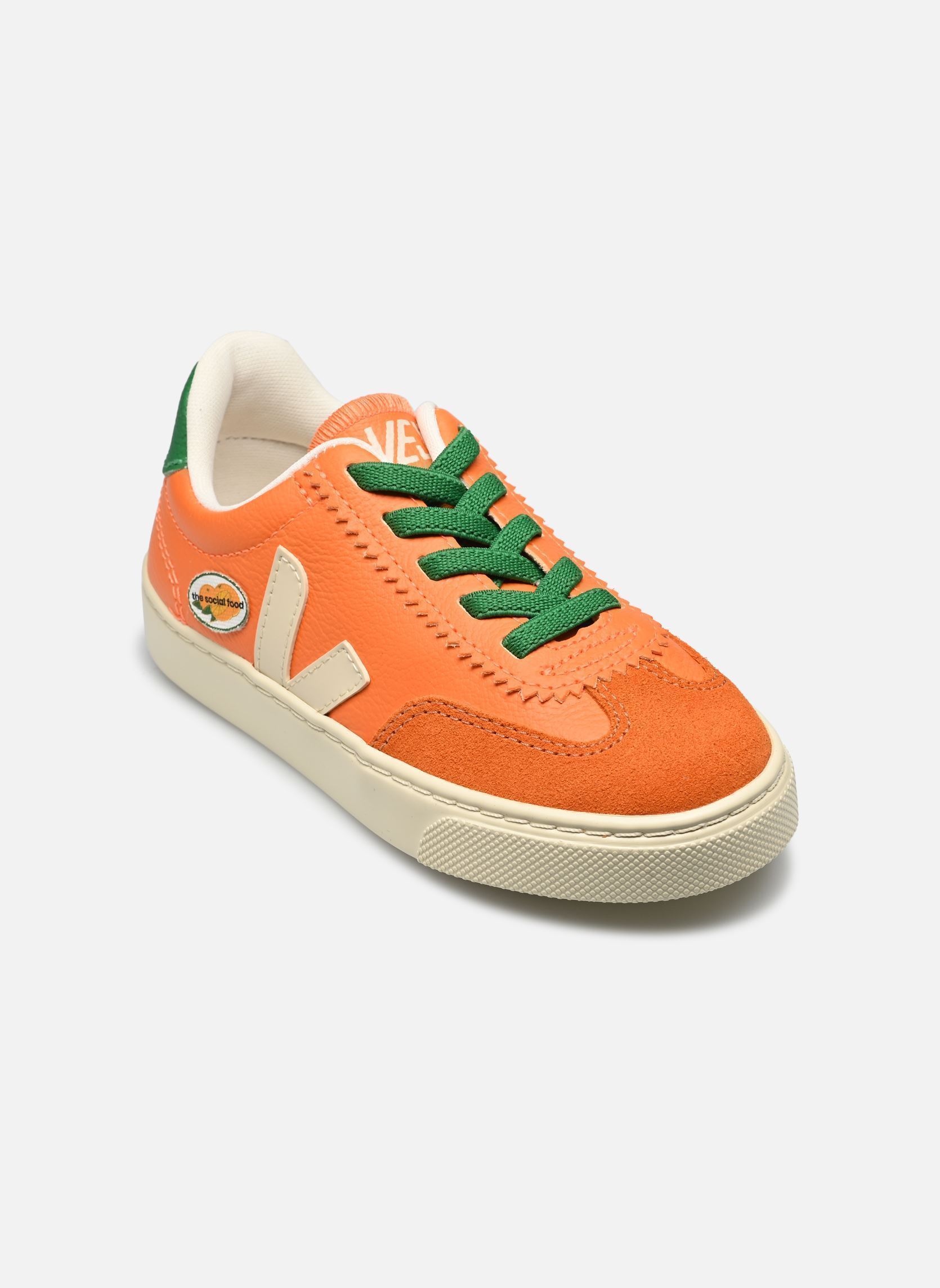 Baskets SMALL VOLLEY X THE SOCIAL FOOD - Lacets orange Veja Baskets SMALL VOLLEY X THE SOCIAL FOOD - Lacets orange FURY_CALCAIRE