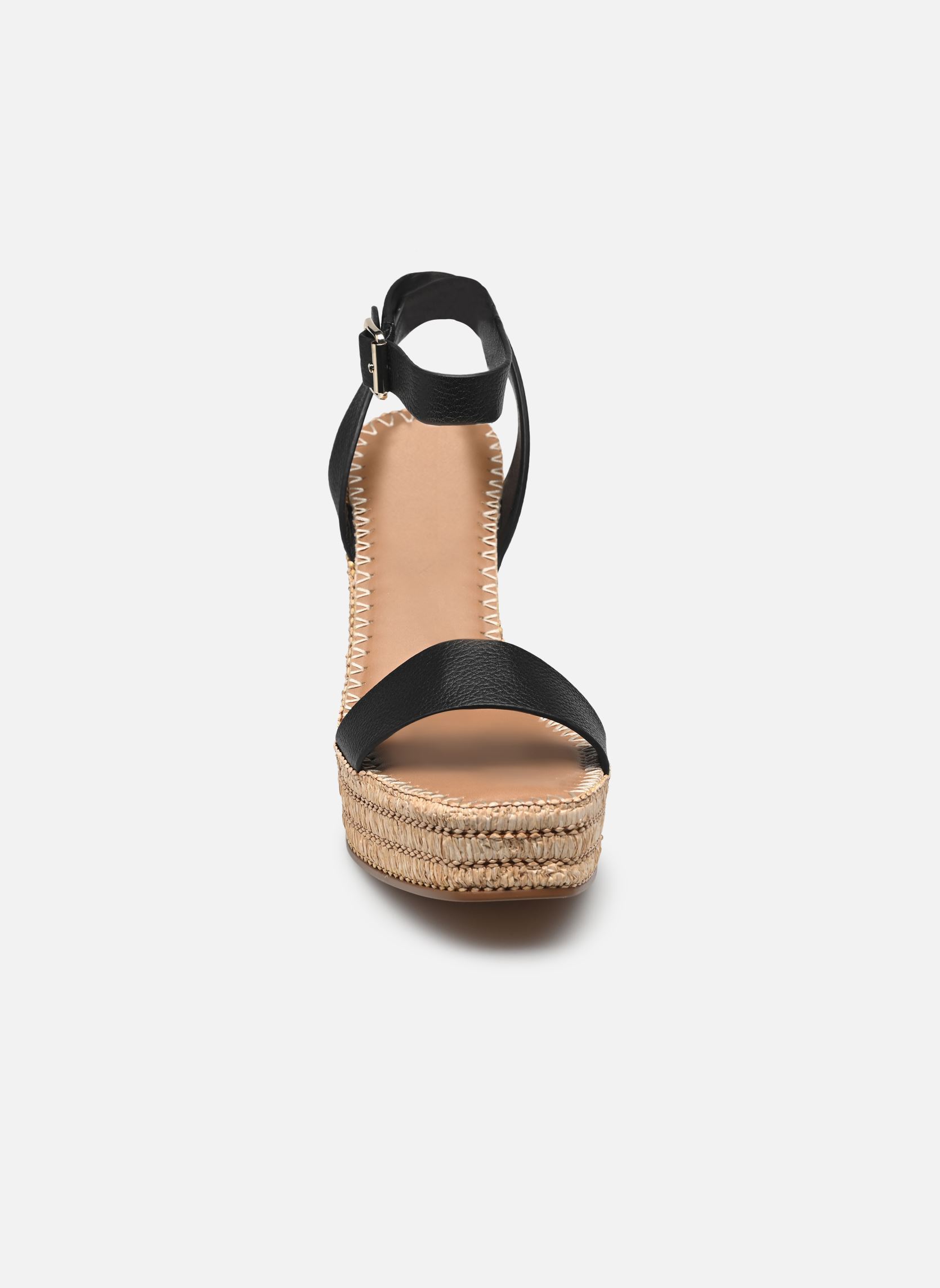 Sandalen met sleehak en plateau Cassie dames zwart Steve Madden Sandalen met sleehak en plateau Cassie dames zwart Black leather
