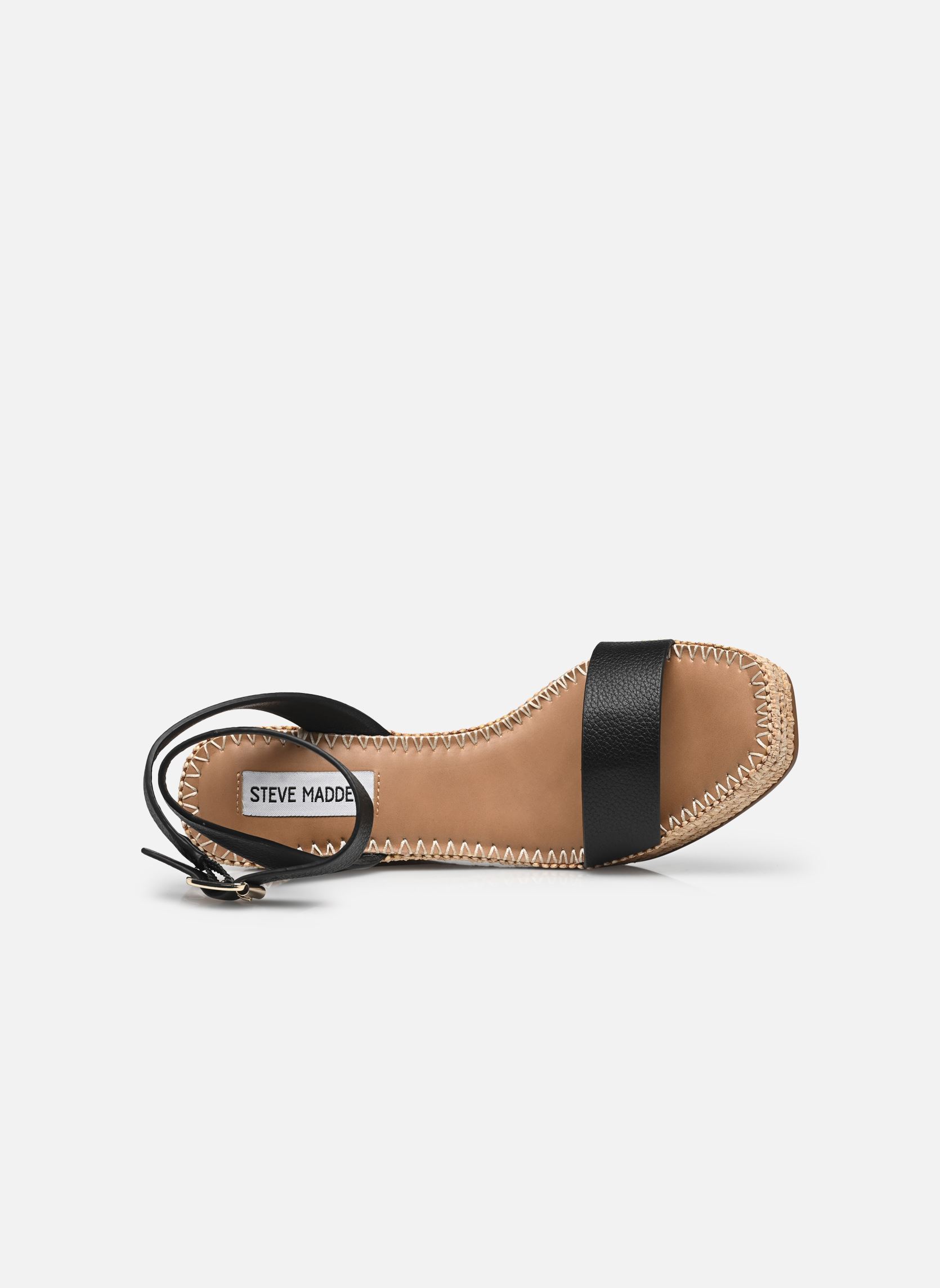 Sandalen met sleehak en plateau Cassie dames zwart Steve Madden Sandalen met sleehak en plateau Cassie dames zwart Black leather