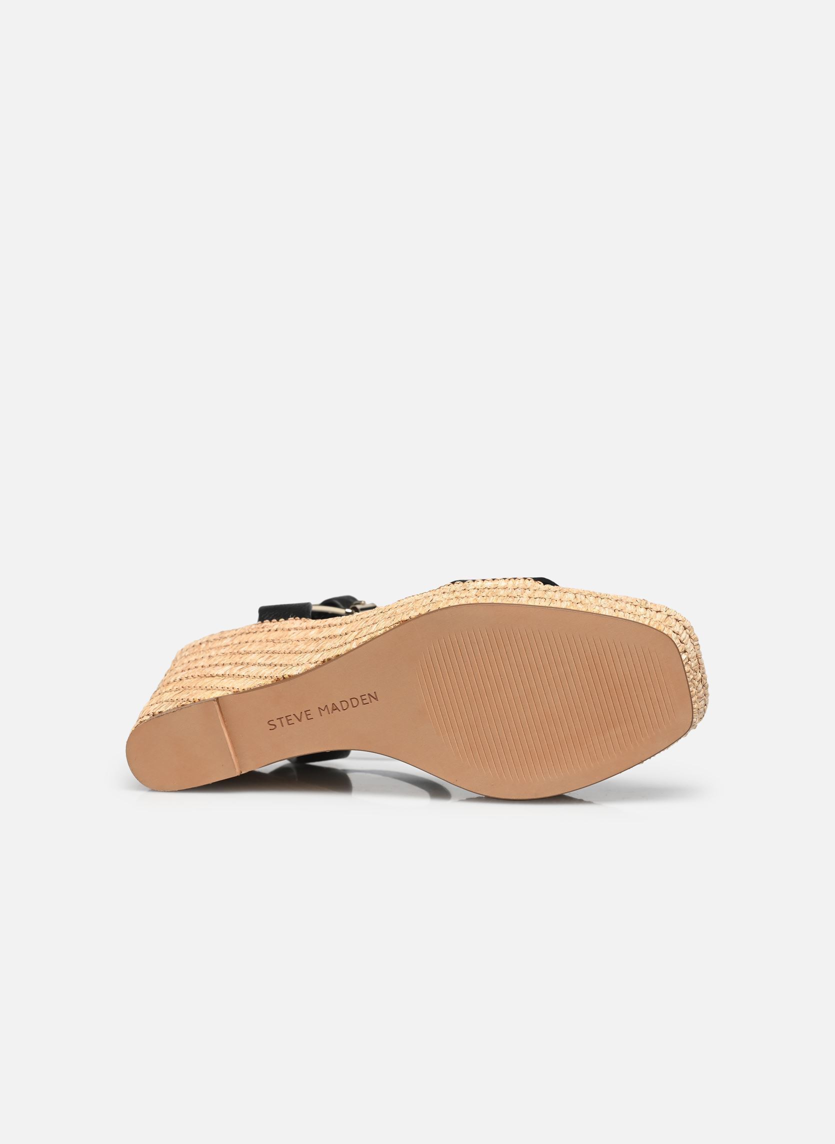 Sandalen met sleehak en plateau Cassie dames zwart Steve Madden Sandalen met sleehak en plateau Cassie dames zwart Black leather