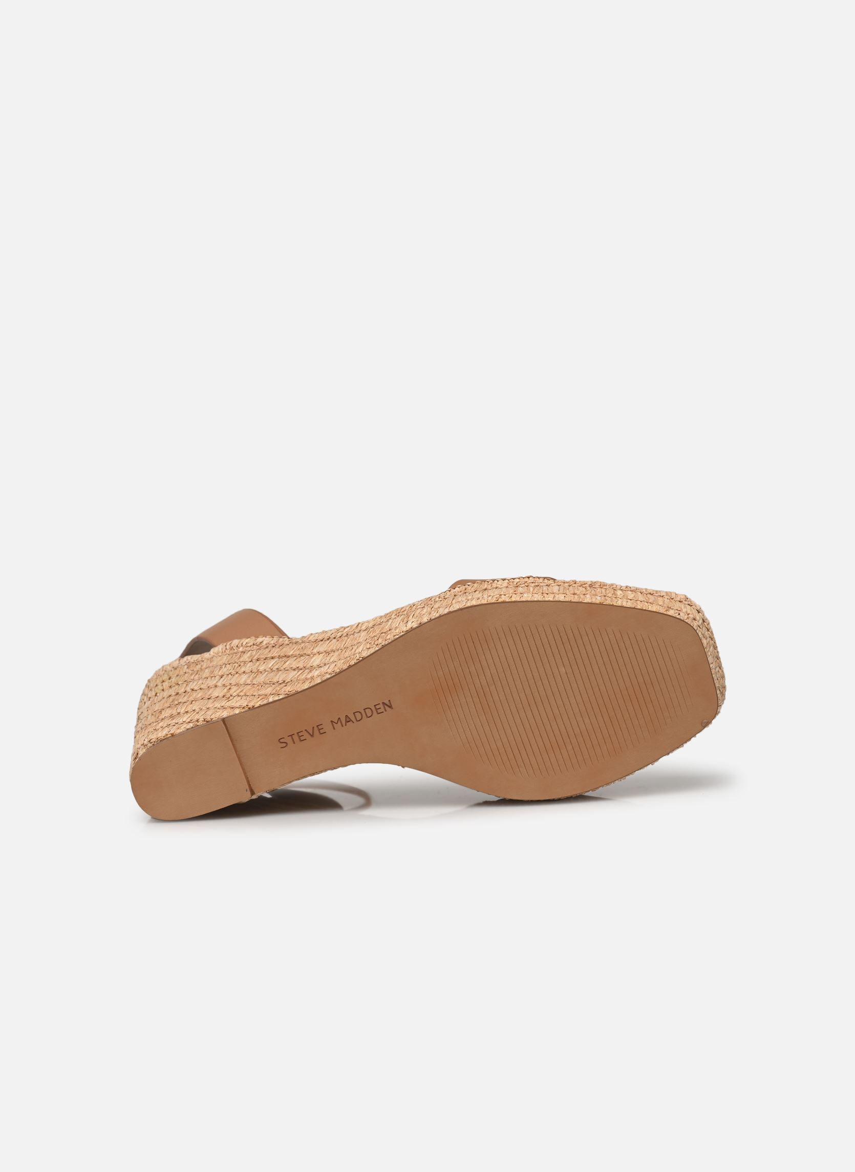 Sandalen met sleehak en plateau Cassie dames beige Steve Madden Sandalen met sleehak en plateau Cassie dames beige Tan Leather