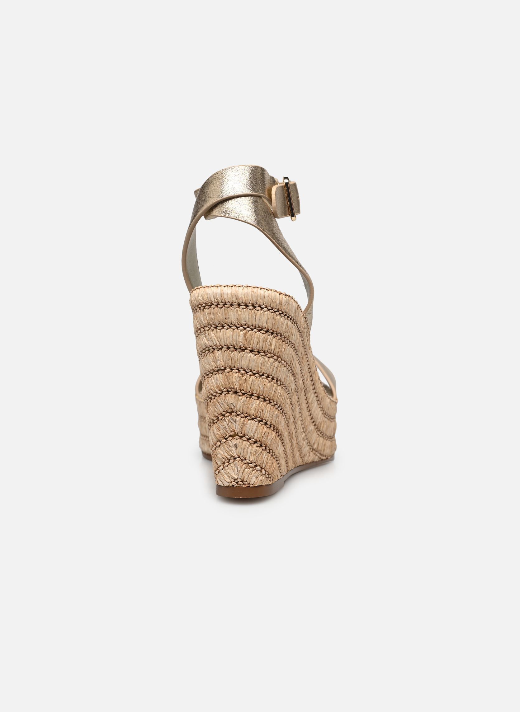 Sandalen met sleehak en plateau Cassie dames goud en brons Steve Madden Sandalen met sleehak en plateau Cassie dames goud en brons Gold Leather