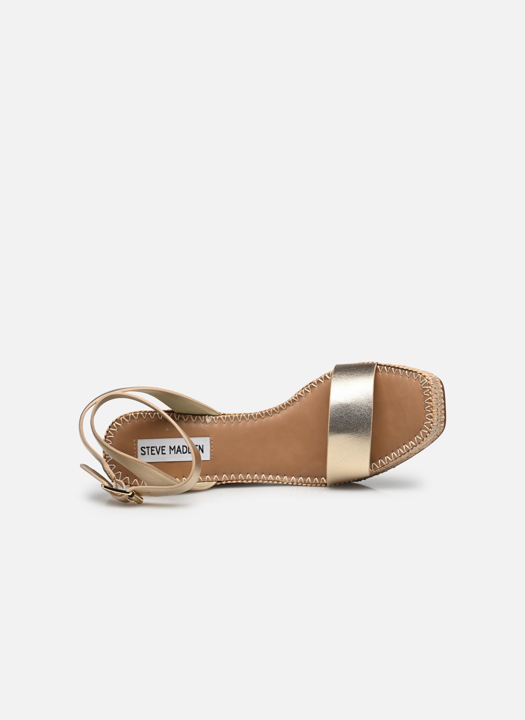 Sandalen met sleehak en plateau Cassie dames goud en brons Steve Madden Sandalen met sleehak en plateau Cassie dames goud en brons Gold Leather