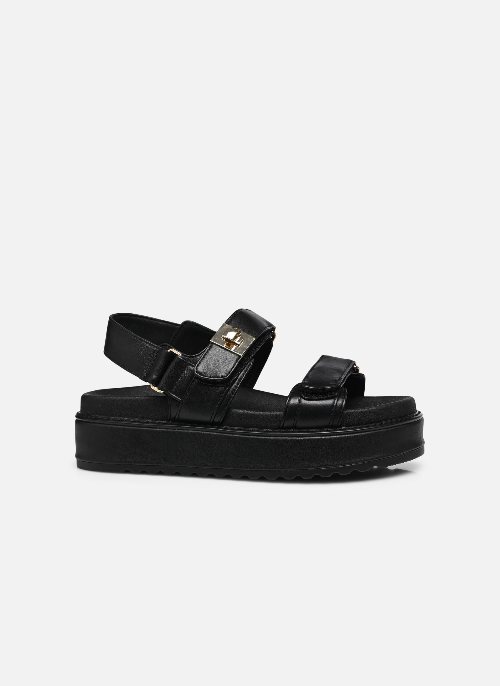 Sandales compensées et plateformes Bigmona femme noir Steve Madden Sandales compensées et plateformes Bigmona femme noir Black leather