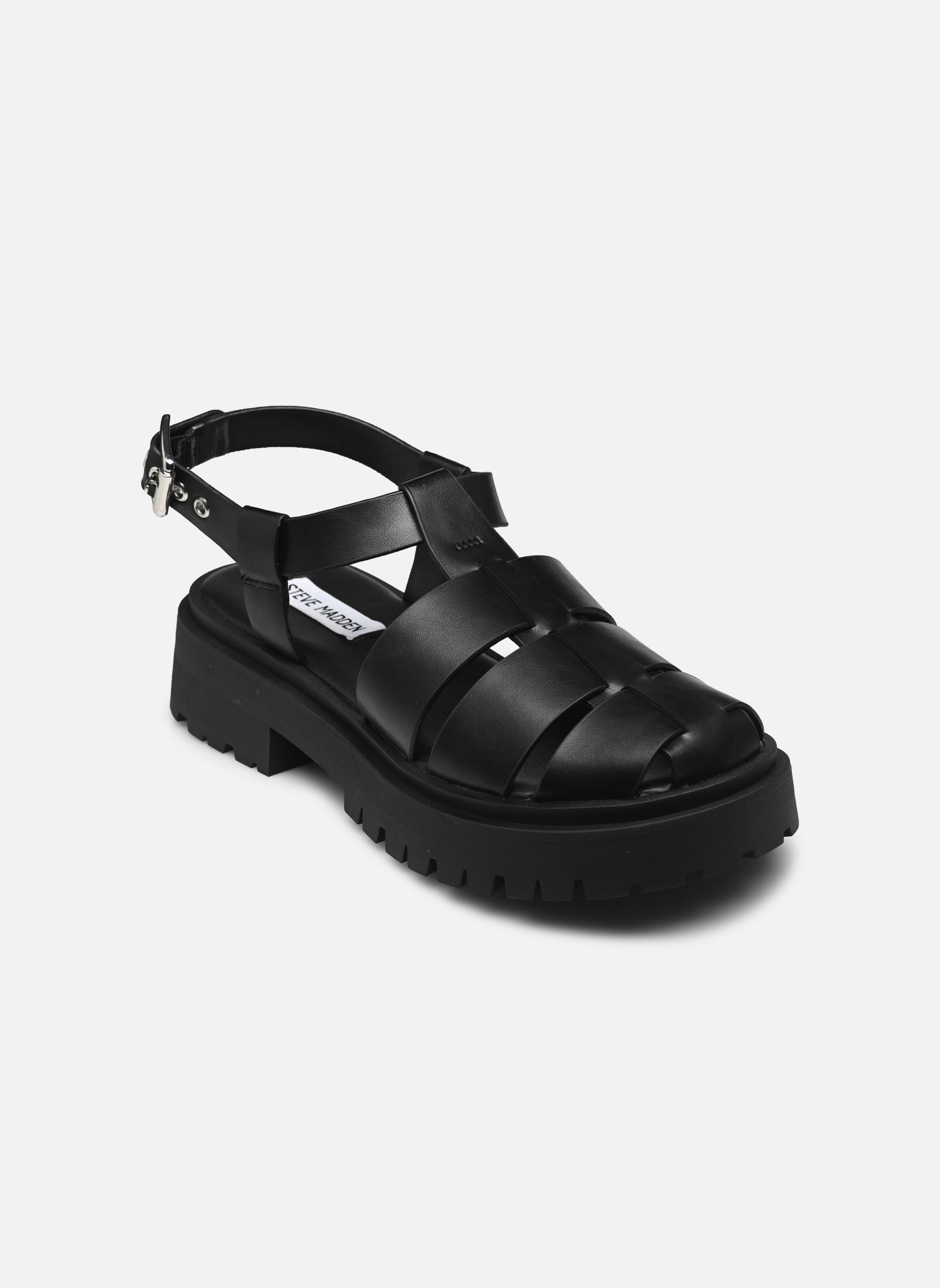 Sandales plates Market femme noir Steve Madden Sandales plates Market femme noir Blk Action Leather