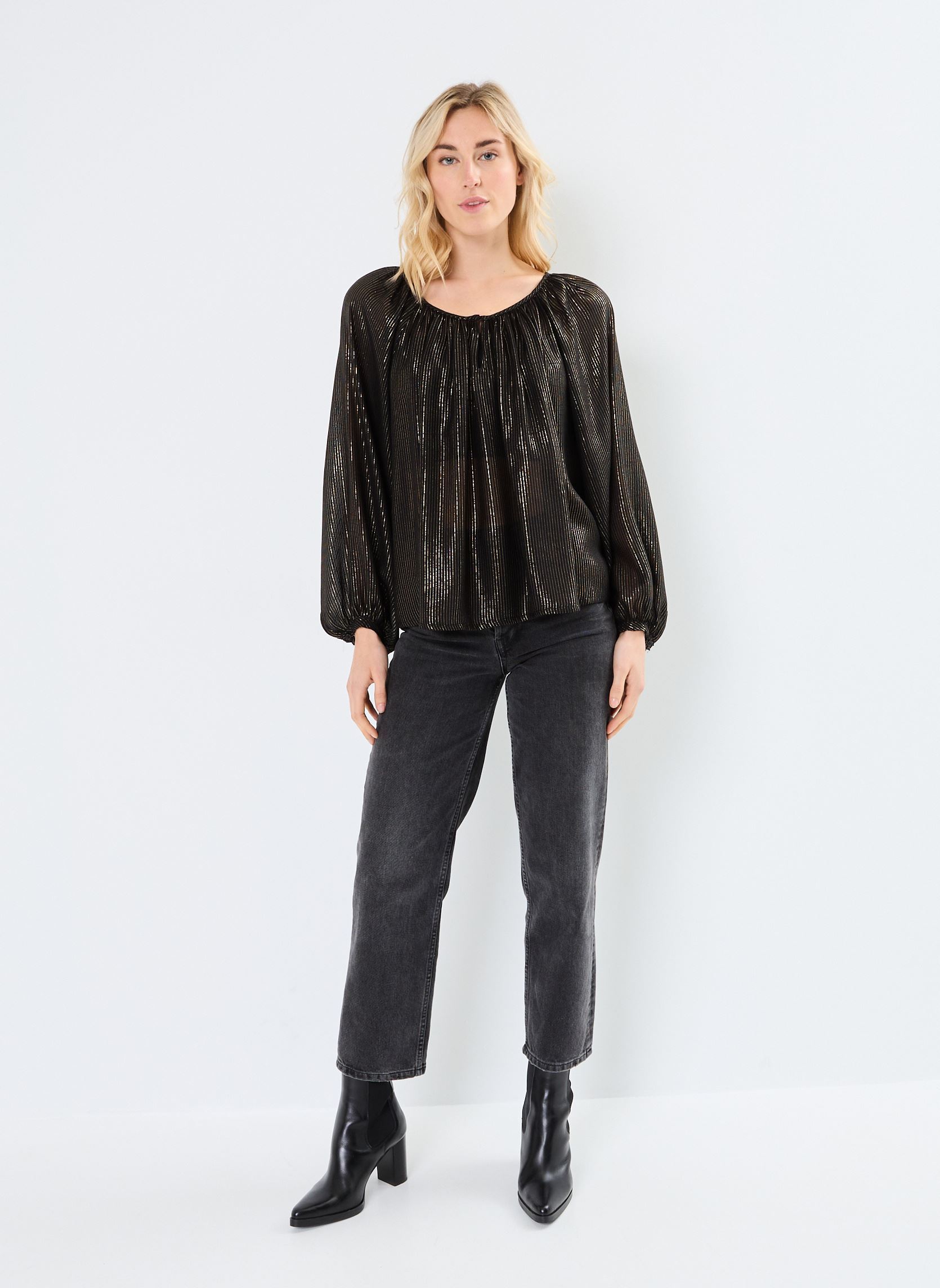 Blouses manches longues BLAZIE femme noir La Petite Etoile Blouses manches longues BLAZIE femme noir NOIR