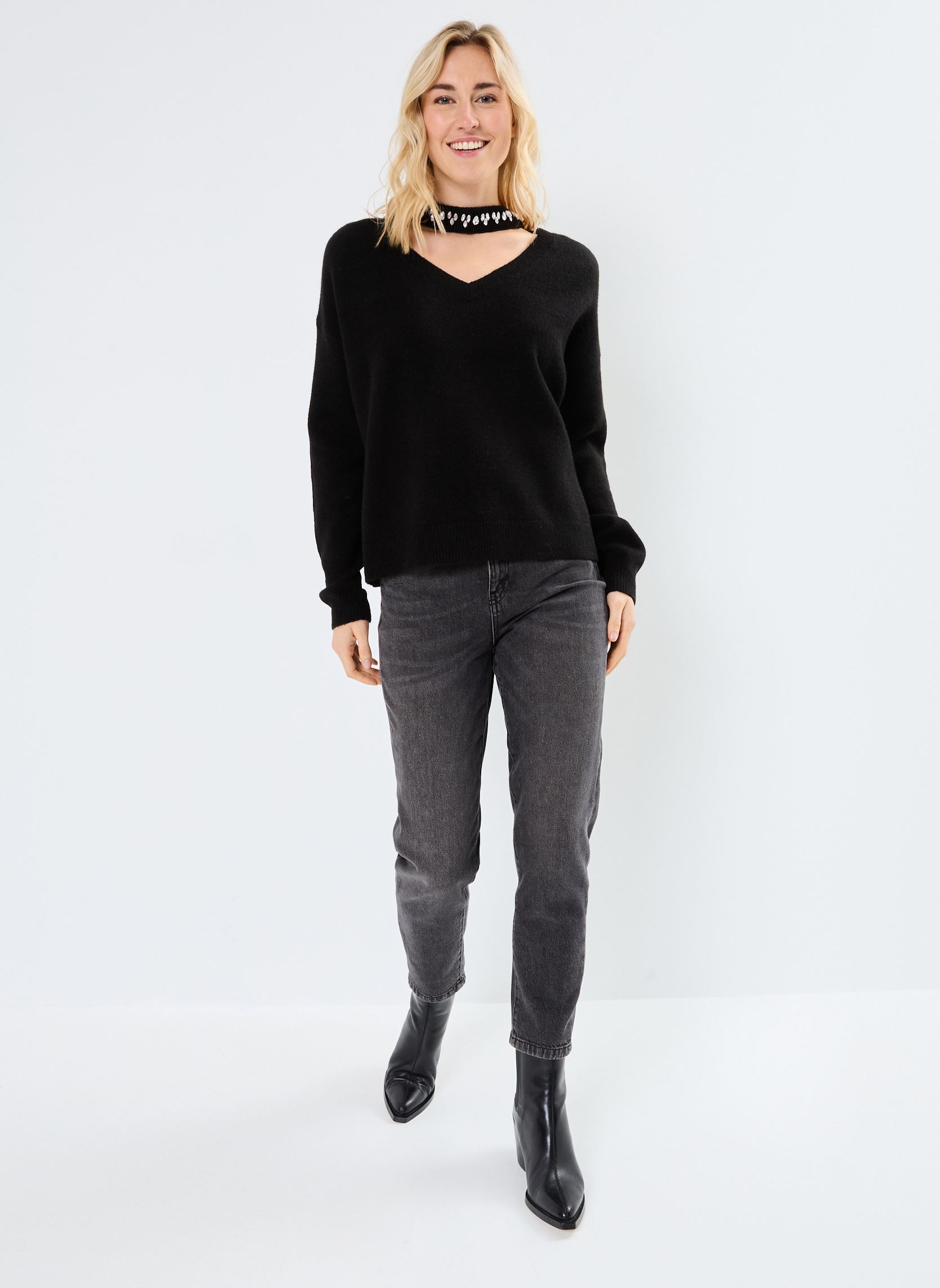 Pulls MORA femme noir La Petite Etoile Pulls MORA femme noir NOIR