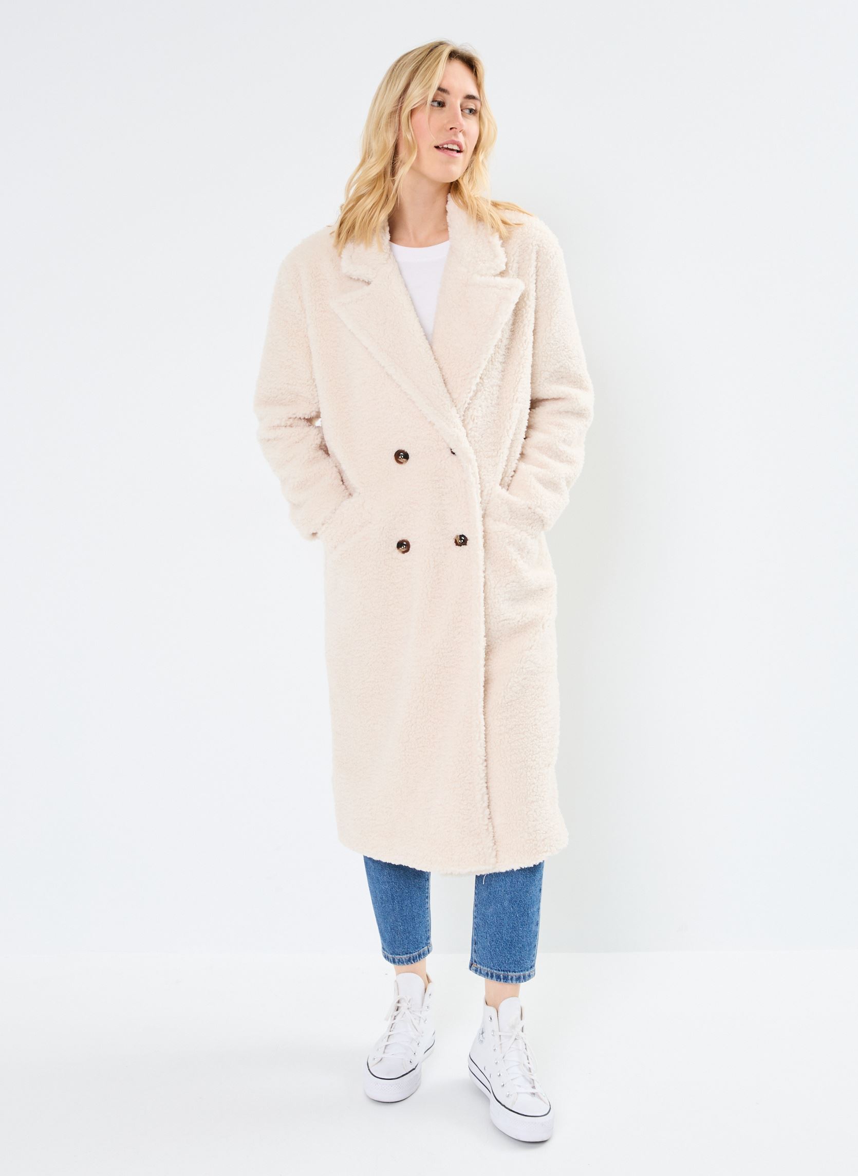 Manteaux NAELLE femme blanc La Petite Etoile Manteaux NAELLE femme blanc Ecru