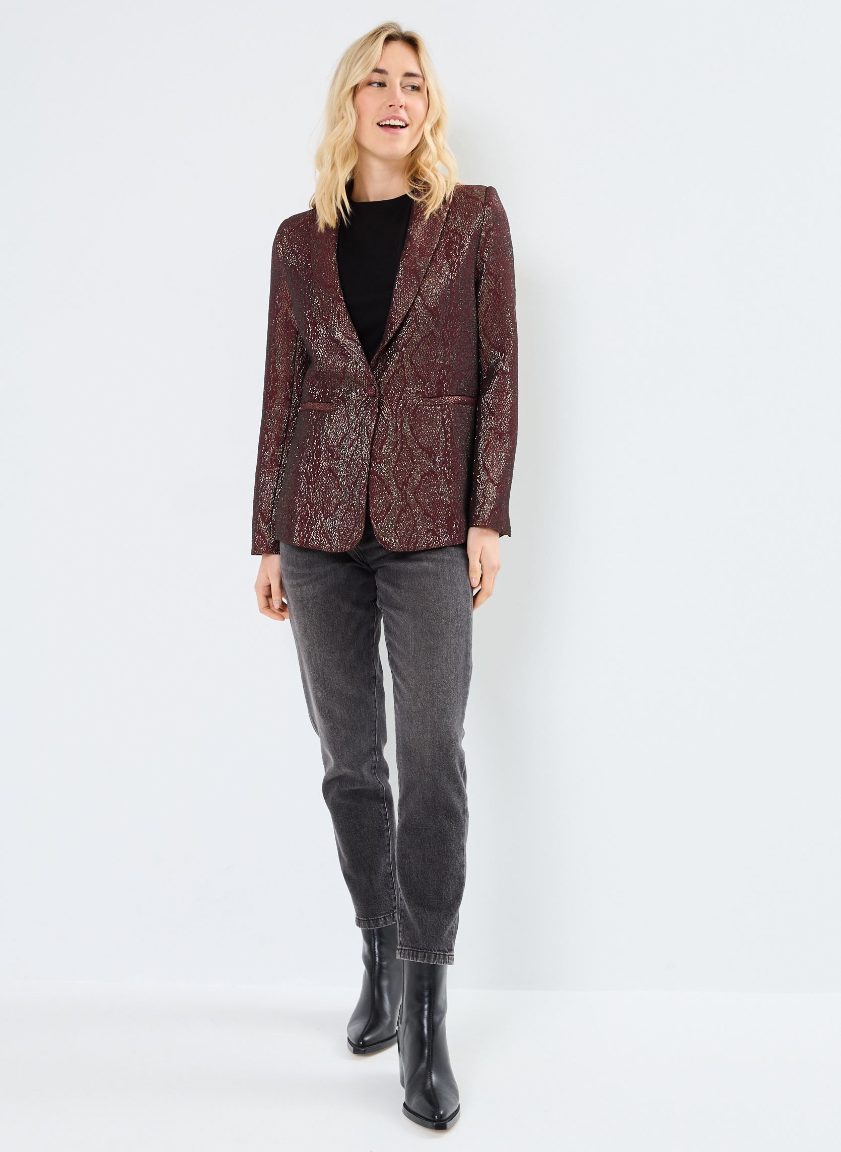 Blazer VOLTA damen rot La Petite Etoile Blazer VOLTA damen rot Python