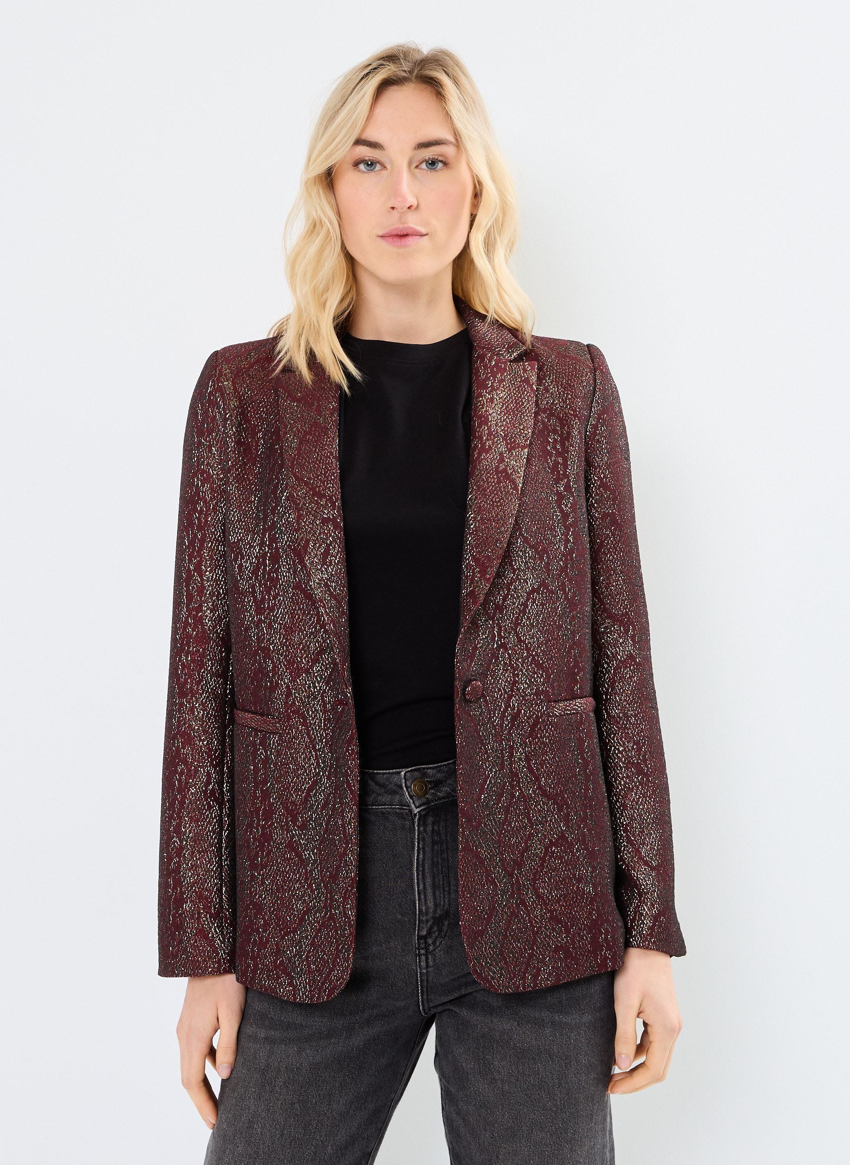 Blazer VOLTA damen rot La Petite Etoile Blazer VOLTA damen rot Python