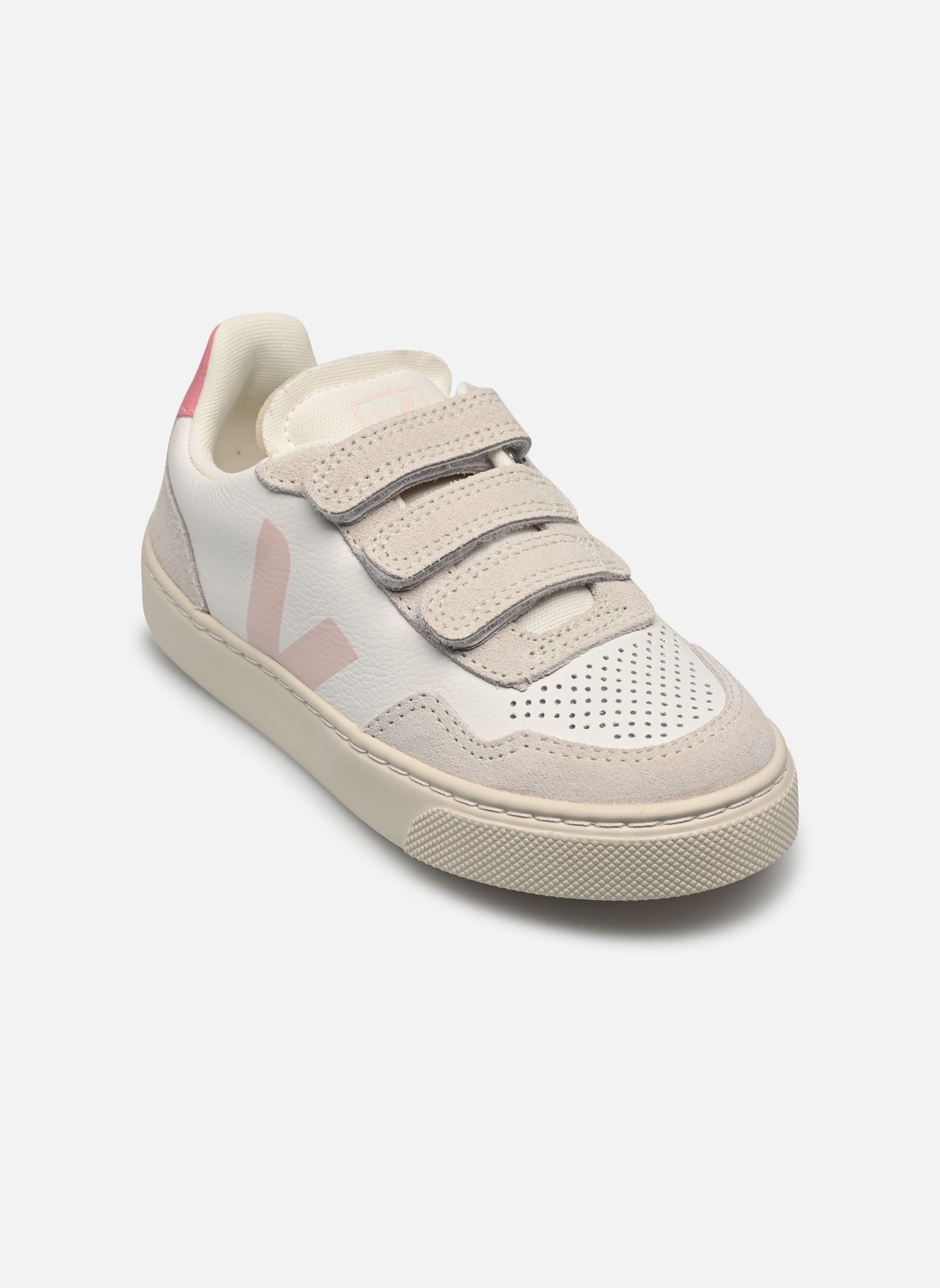 Baskets Small V-90 O.T. Leather fille blanc Veja Baskets Small V-90 O.T. Leather fille blanc EXTRA-WHITE_PETALE