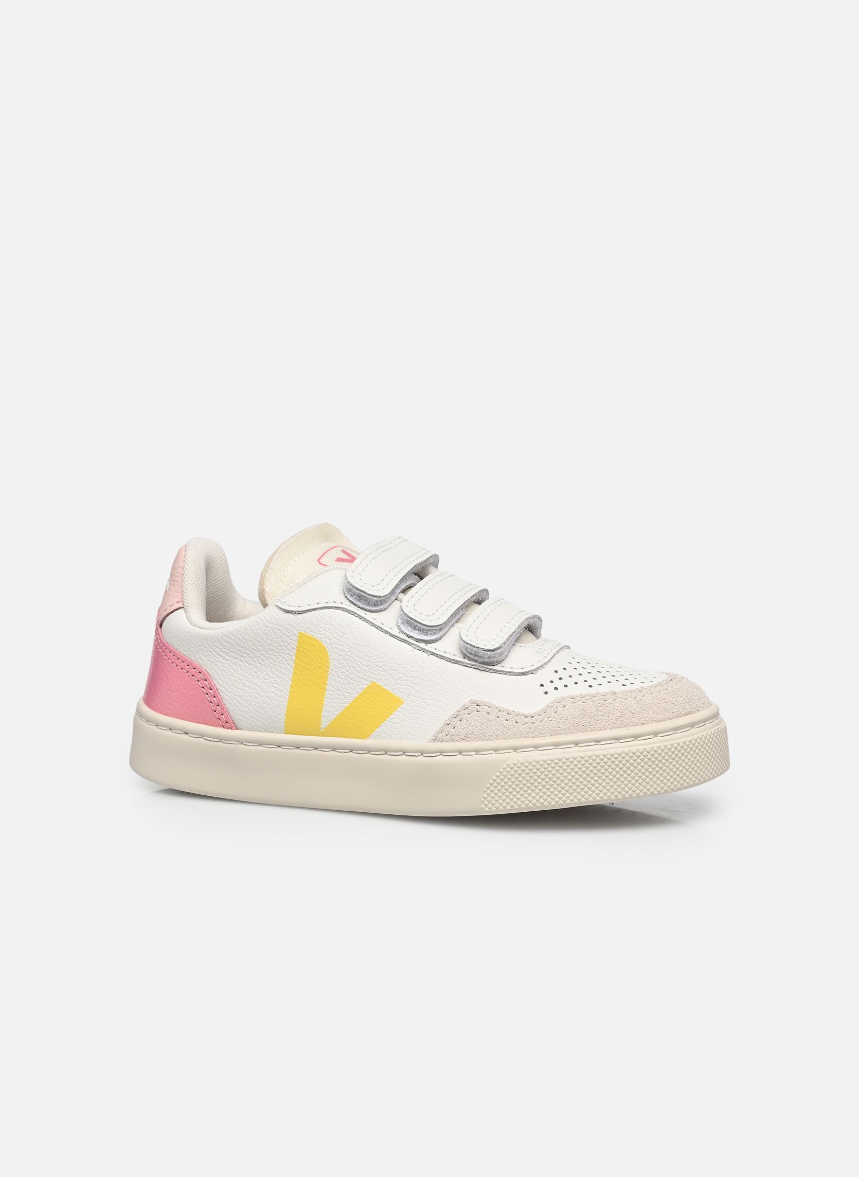 Sneakers Small V-90 O.T. Leather meisjes wit Veja Sneakers Small V-90 O.T. Leather meisjes wit WHITE_AURORA_GLIMMER