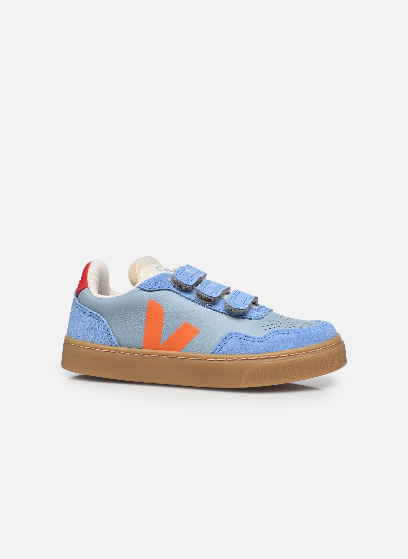Sneakers Small V-90 O.T. Leather jongens blauw Veja Sneakers Small V-90 O.T. Leather jongens blauw STEEL_FURY_NATURAL