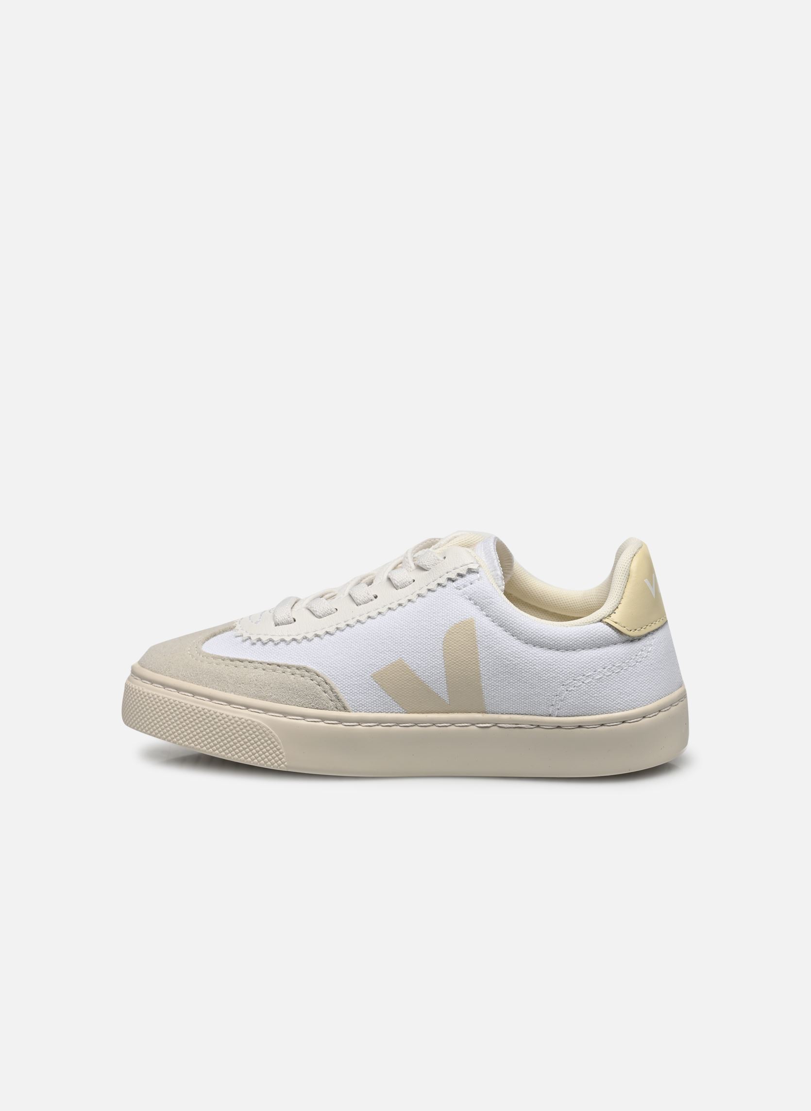 Sneaker Small Volley Canvas - Lacets élastiques weiß Veja Sneaker Small Volley Canvas - Lacets élastiques weiß WHITE_CALCAIRE