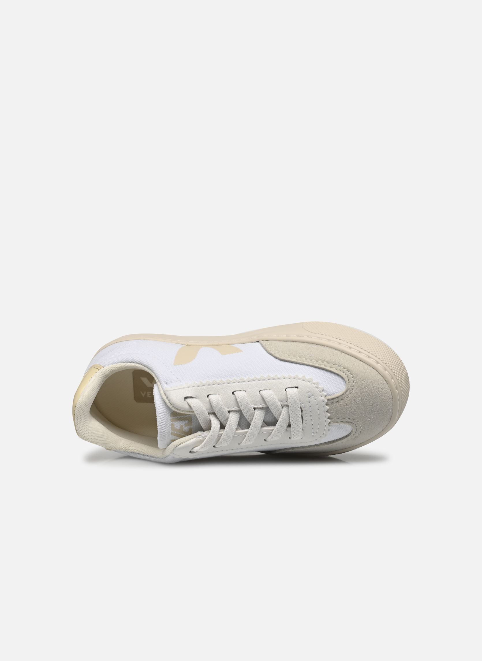 Sneaker Small Volley Canvas - Lacets élastiques weiß Veja Sneaker Small Volley Canvas - Lacets élastiques weiß WHITE_CALCAIRE