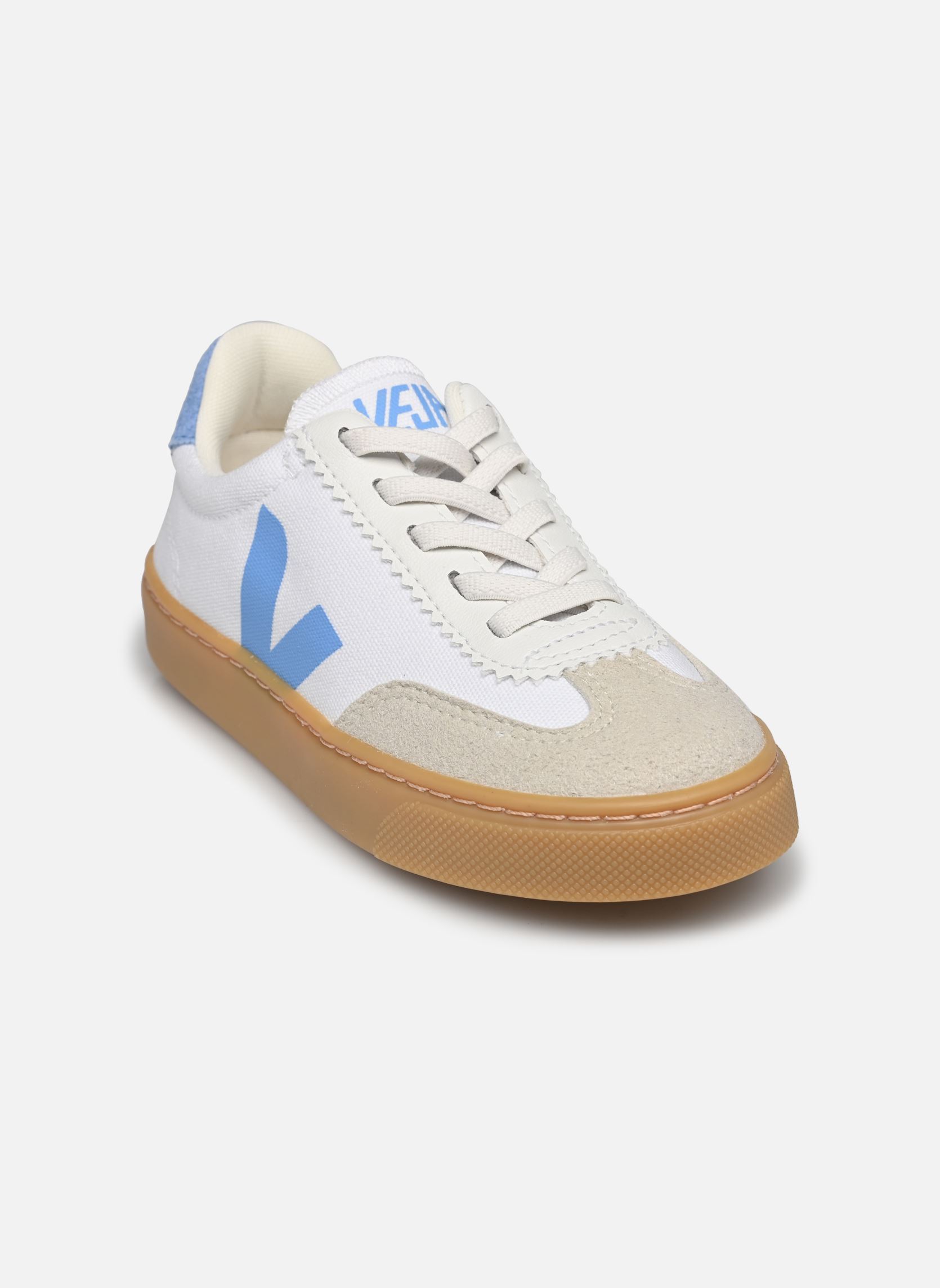 Baskets Small Volley Canvas - Lacets élastiques blanc Veja Baskets Small Volley Canvas - Lacets élastiques blanc WHITE_AQUA