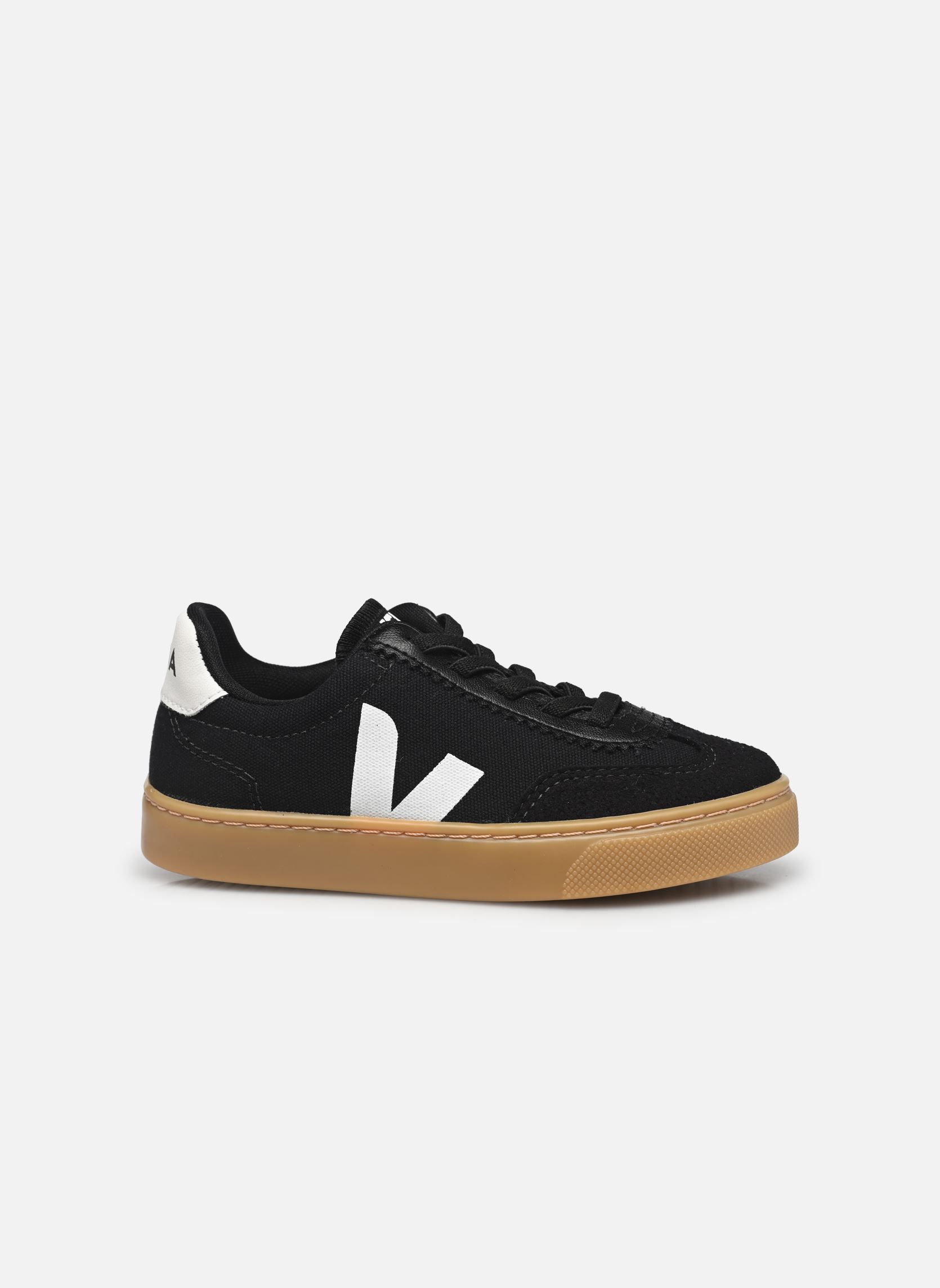 Baskets Small Volley Canvas - Lacets élastiques noir Veja Baskets Small Volley Canvas - Lacets élastiques noir Black_White