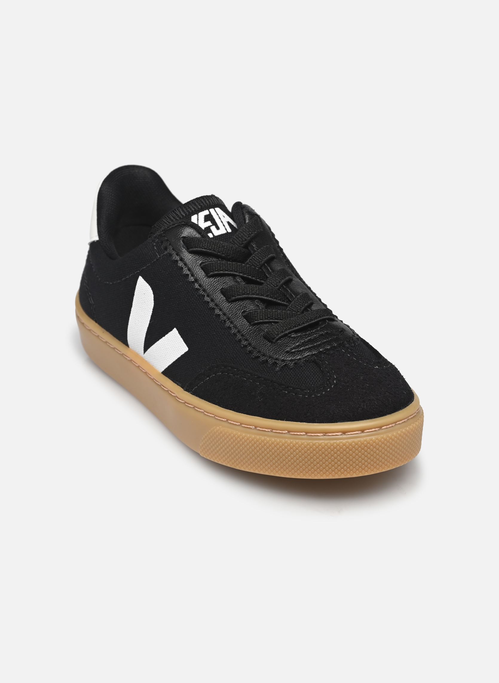 Baskets Small Volley Canvas - Lacets élastiques noir Veja Baskets Small Volley Canvas - Lacets élastiques noir Black_White