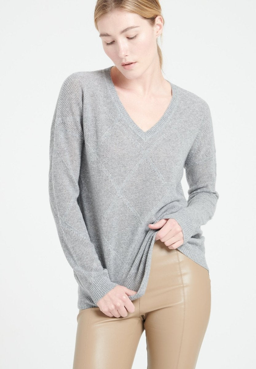 Pull Femme Divided Taille L, Gris, Zippé, Imprimé Chicago, Coton/élasthanne