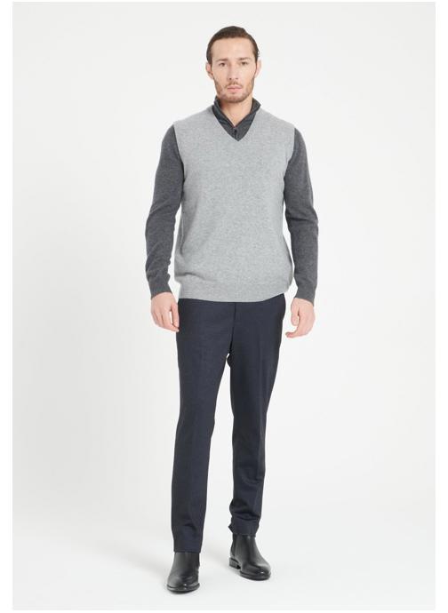 Gilet Homme Motif Noël - Col V Sans Manches, Dos Réglable - En Polyester, Style Slim Fit - Pour Fêtes, Soirées, Concerts De Noël
