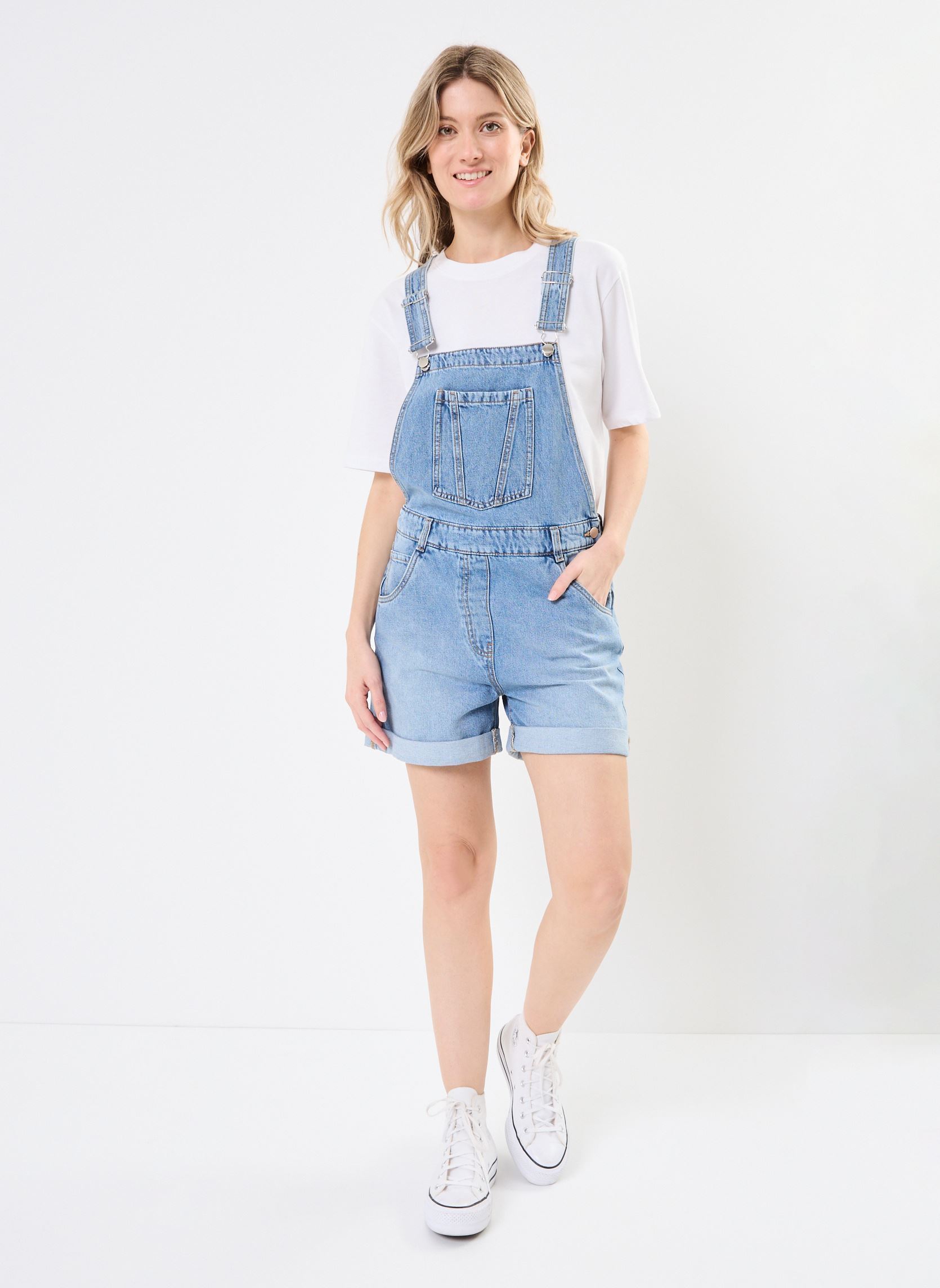Salopettes P-SALOPETTE denim femme bleu MADE BY Salopettes P-SALOPETTE denim femme bleu DENIM DOUBLE STONE