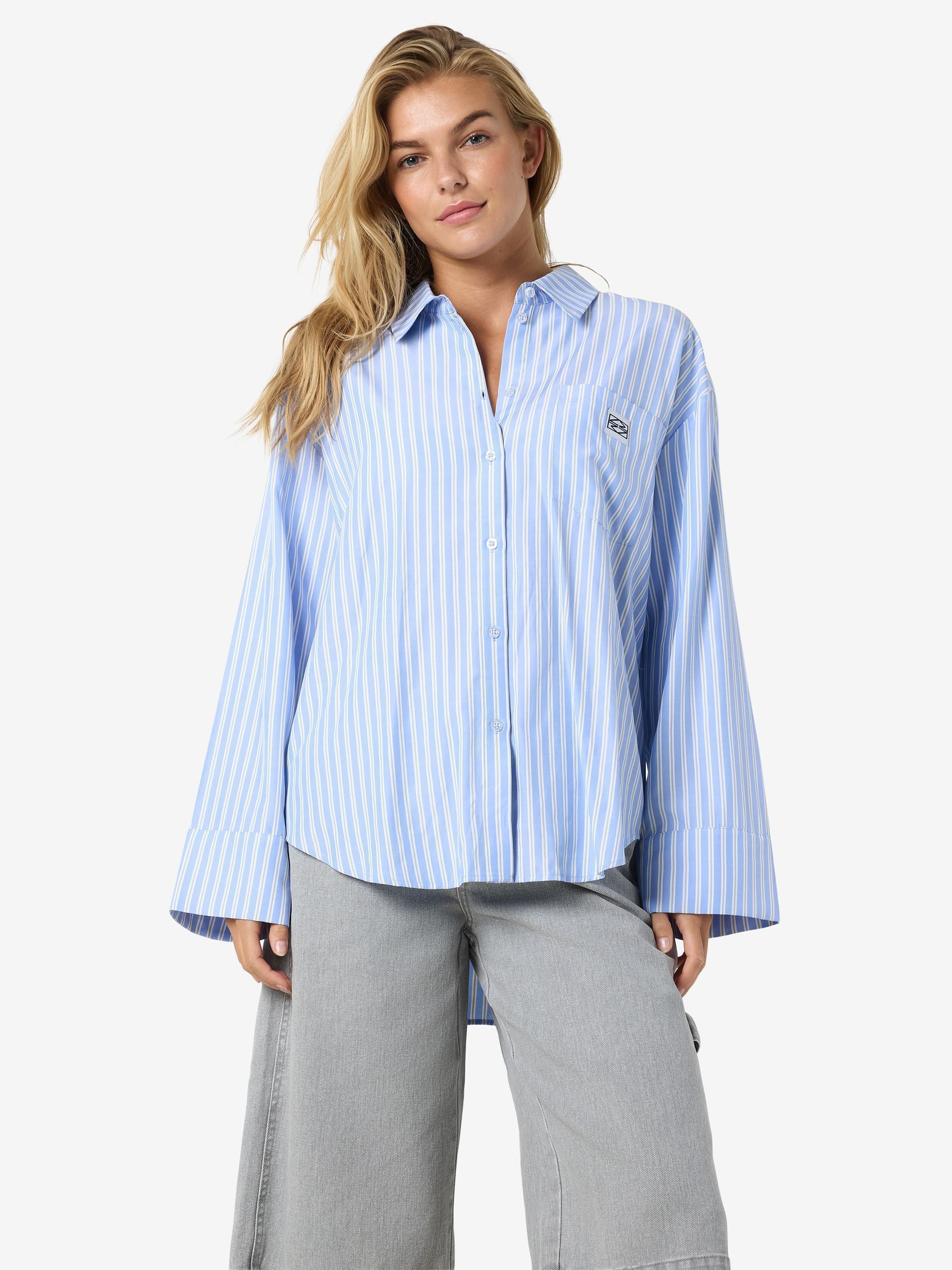 Chemises manches longues NMFRIDA L/S BUTTON SHIRT WVN femme bleu Noisy May Chemises manches longues NMFRIDA L/S BUTTON SHIRT WVN femme bleu SKY BLUE