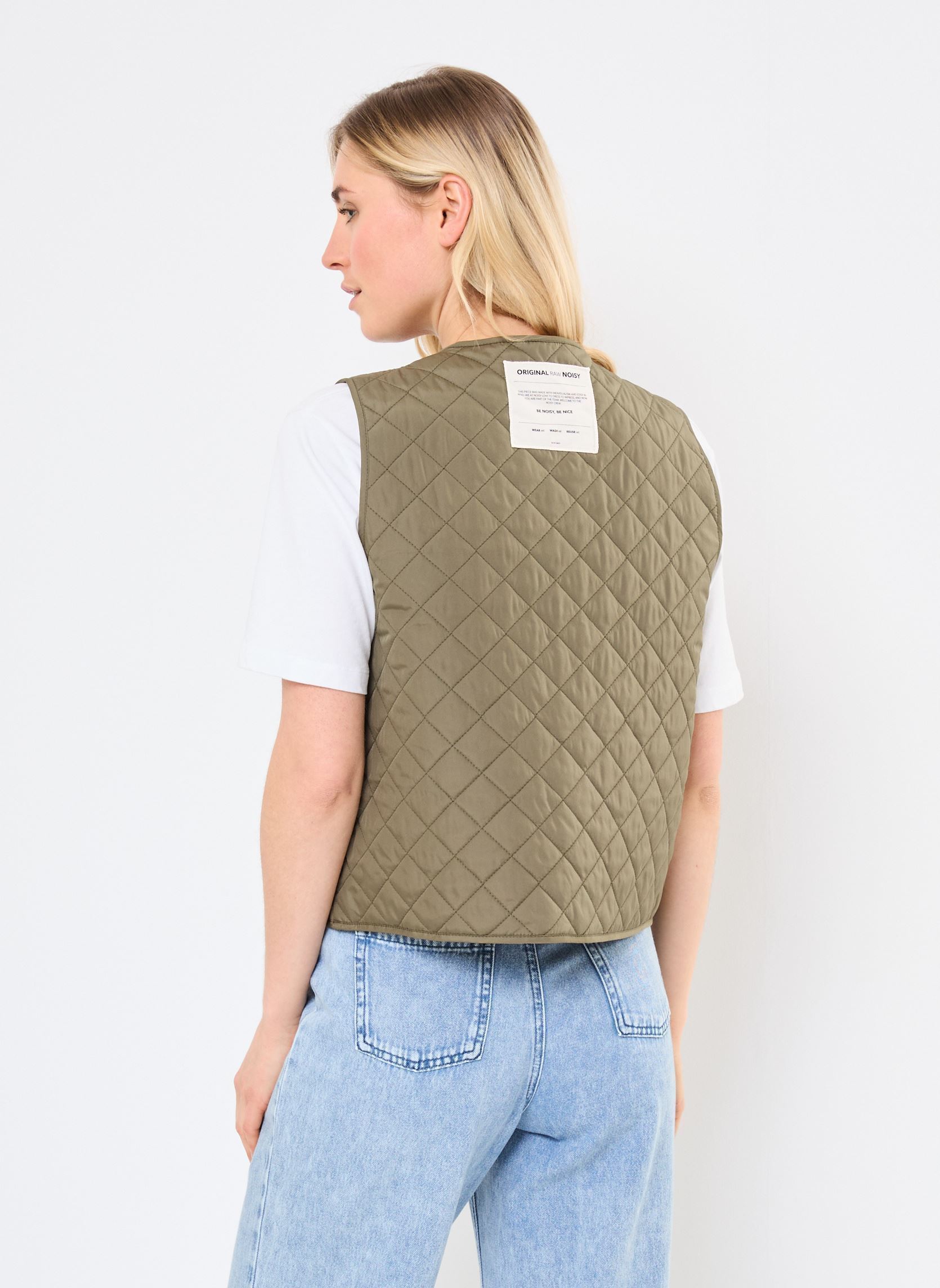 Westen NMIRIS QUILTED BOW VEST FWD damen grün Noisy May Westen NMIRIS QUILTED BOW VEST FWD damen grün KALAMATA