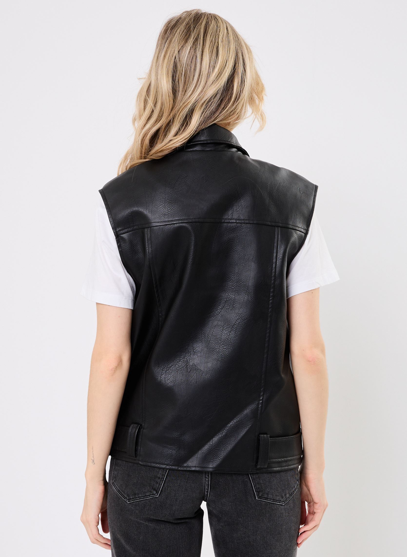 Vestes sans manches NMLINA PU VEST femme noir Noisy May Vestes sans manches NMLINA PU VEST femme noir BLACK