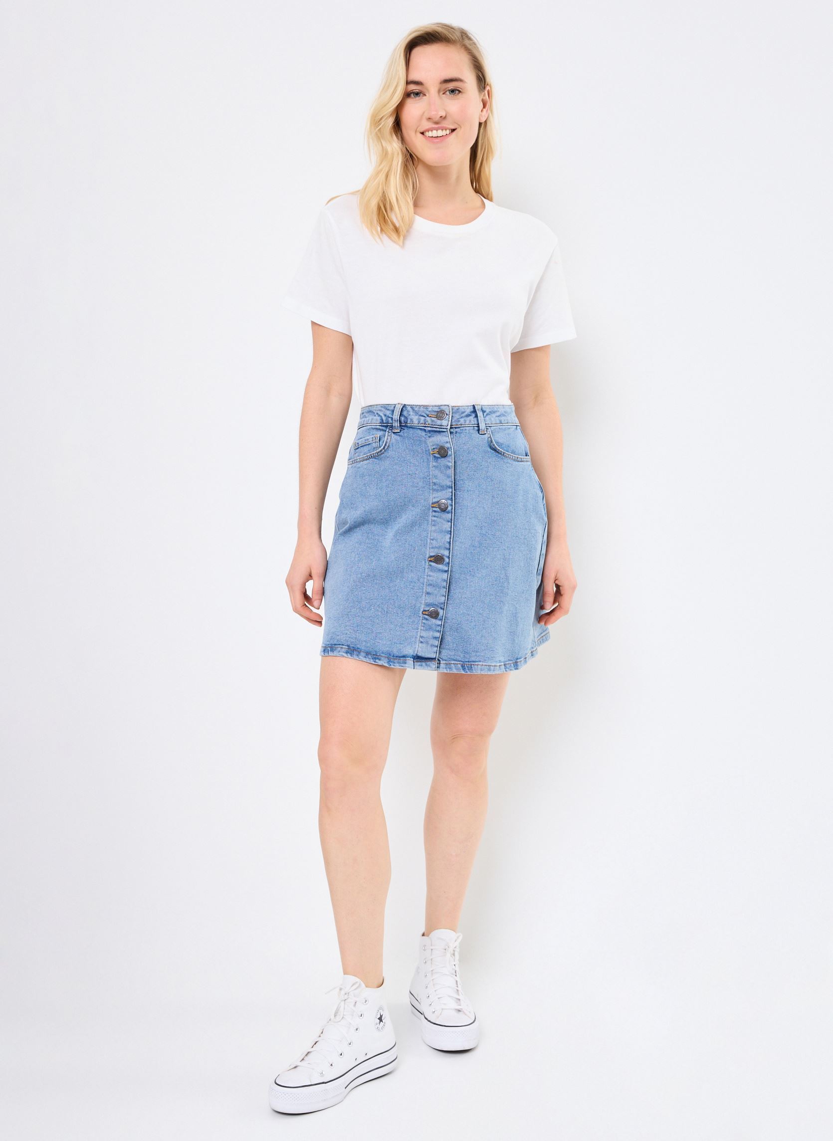 Faldas cortas NMRONNIE NW A SHAPE SKIRT VI375LB NOOS mujer azul Noisy May Faldas cortas NMRONNIE NW A SHAPE SKIRT VI375LB NOOS mujer azul LIGHT BLUE DENIM