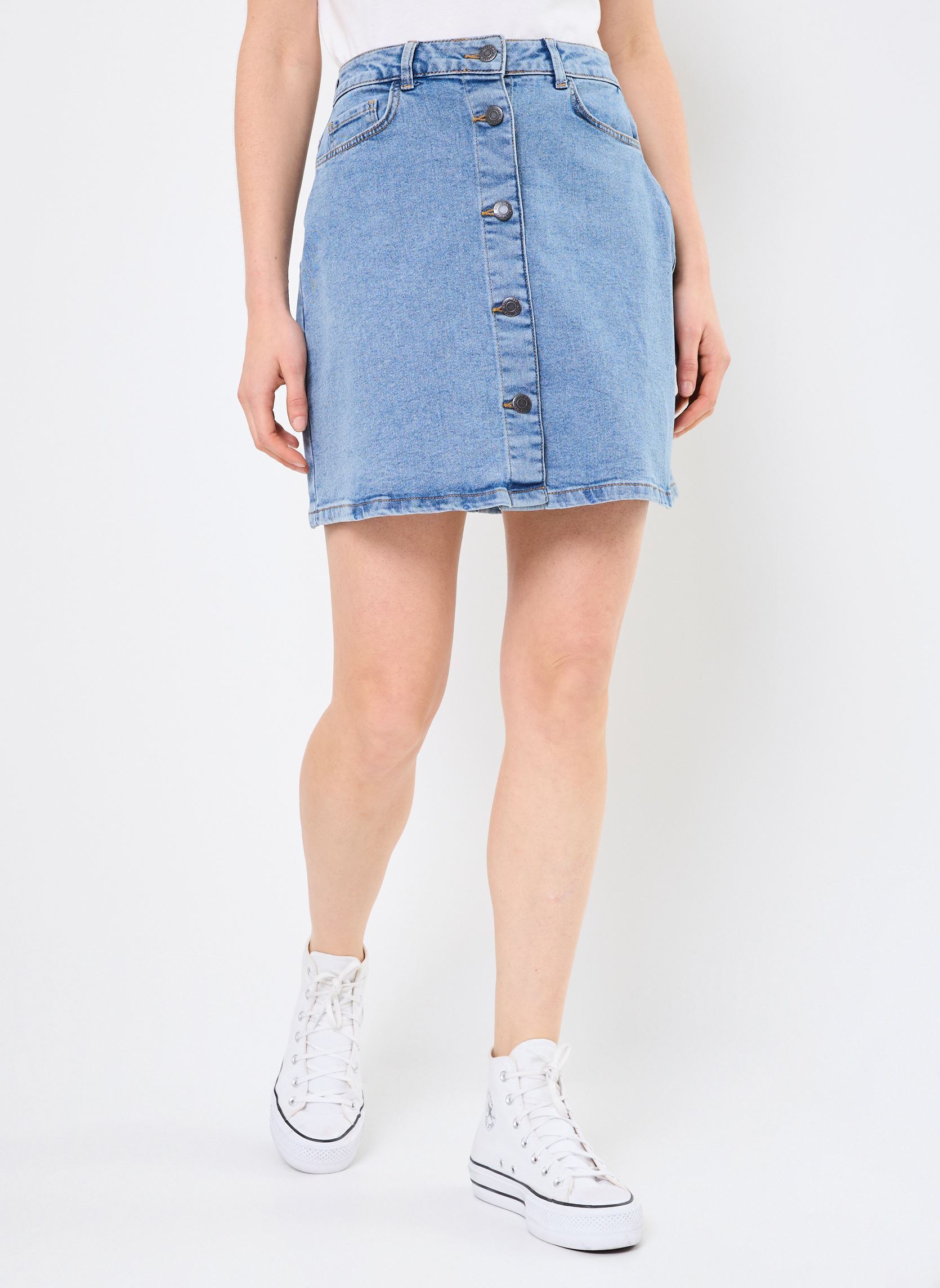 Faldas cortas NMRONNIE NW A SHAPE SKIRT VI375LB NOOS mujer azul Noisy May Faldas cortas NMRONNIE NW A SHAPE SKIRT VI375LB NOOS mujer azul LIGHT BLUE DENIM