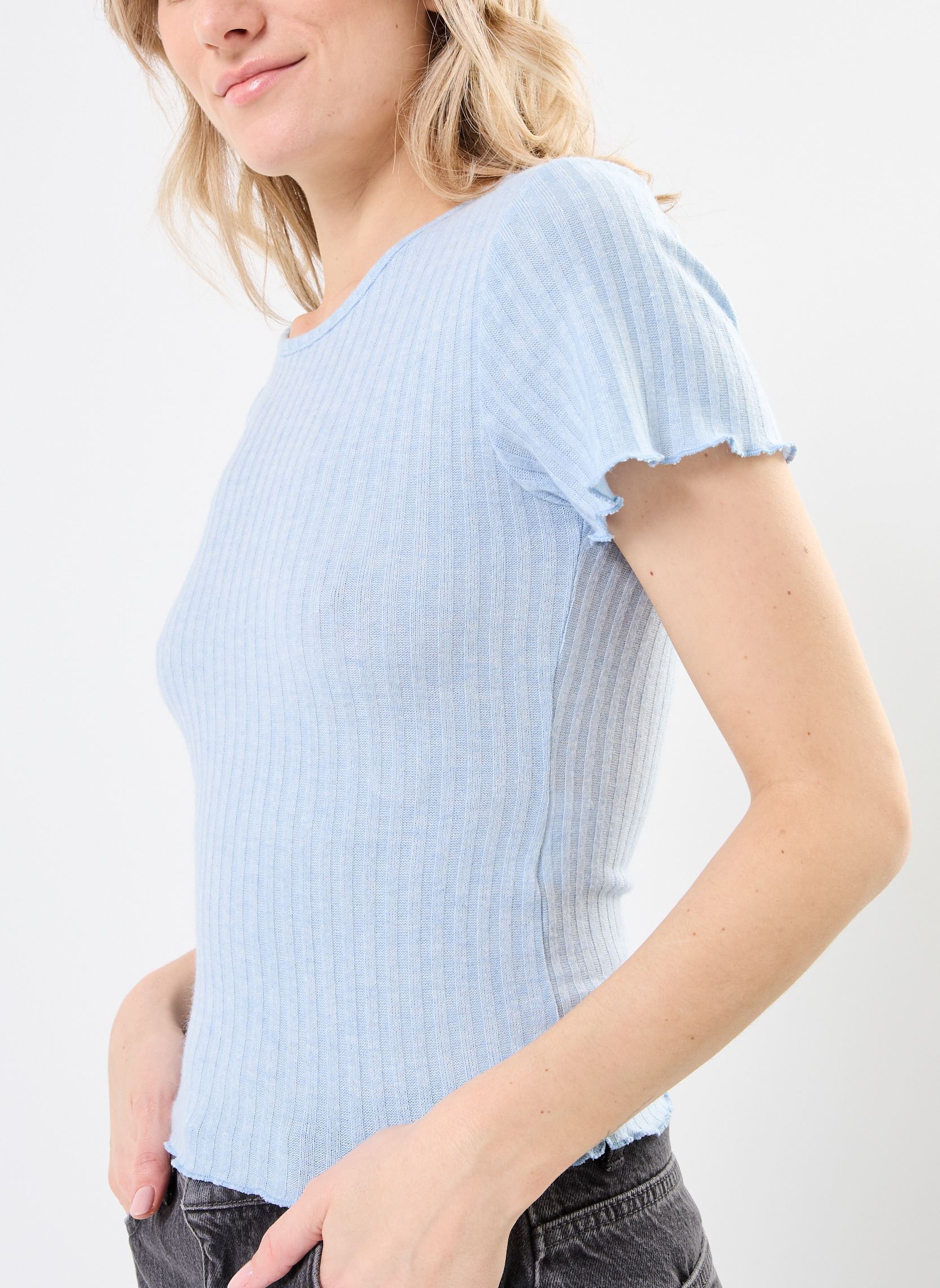 T-shirt a maniche corte NMBERRY SS O-NECK TOP donna blu Noisy May T-shirt a maniche corte NMBERRY SS O-NECK TOP donna blu Cashmere Blue
