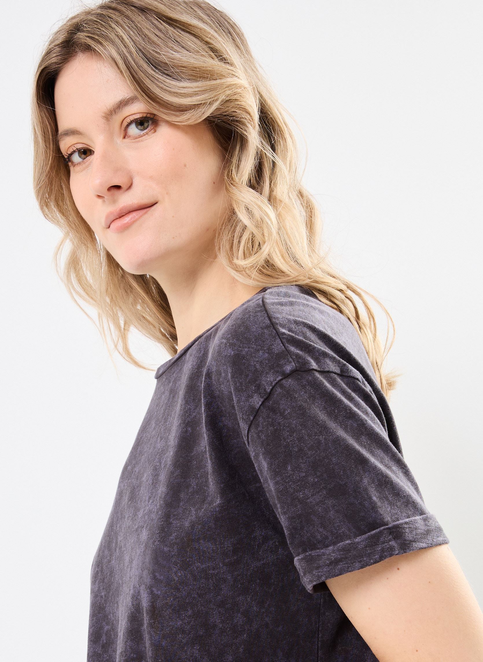 Tee-shirts manches courtes NMBRANDY WASHED S/S TOP JRS NOOS femme noir Noisy May Tee-shirts manches courtes NMBRANDY WASHED S/S TOP JRS NOOS femme noir Obsidian