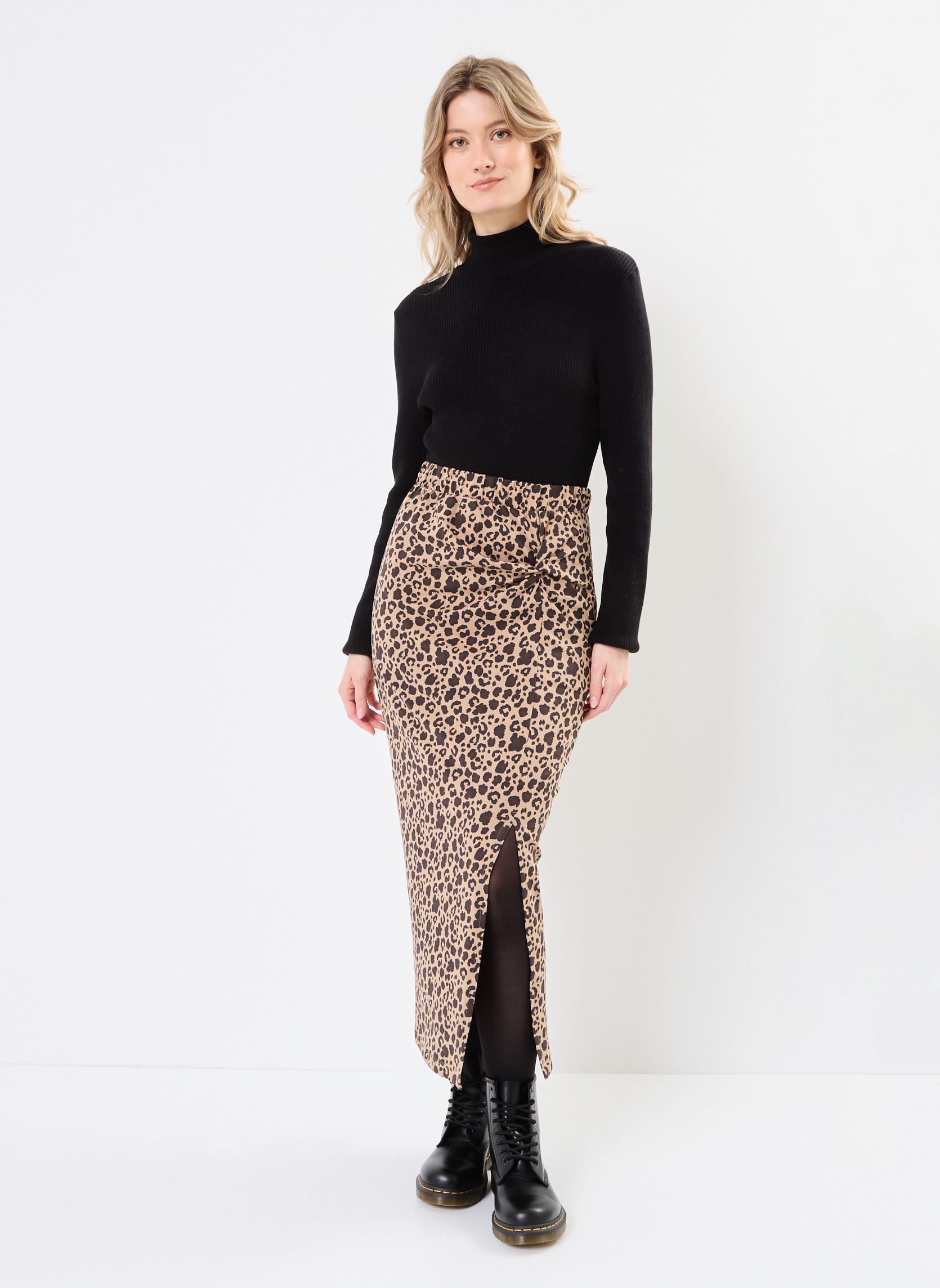Jupes mi-longues NMCAMILLA HW KNOT SKIRT JRS NOOS femme marron Noisy May Jupes mi-longues NMCAMILLA HW KNOT SKIRT JRS NOOS femme marron Silver Mink