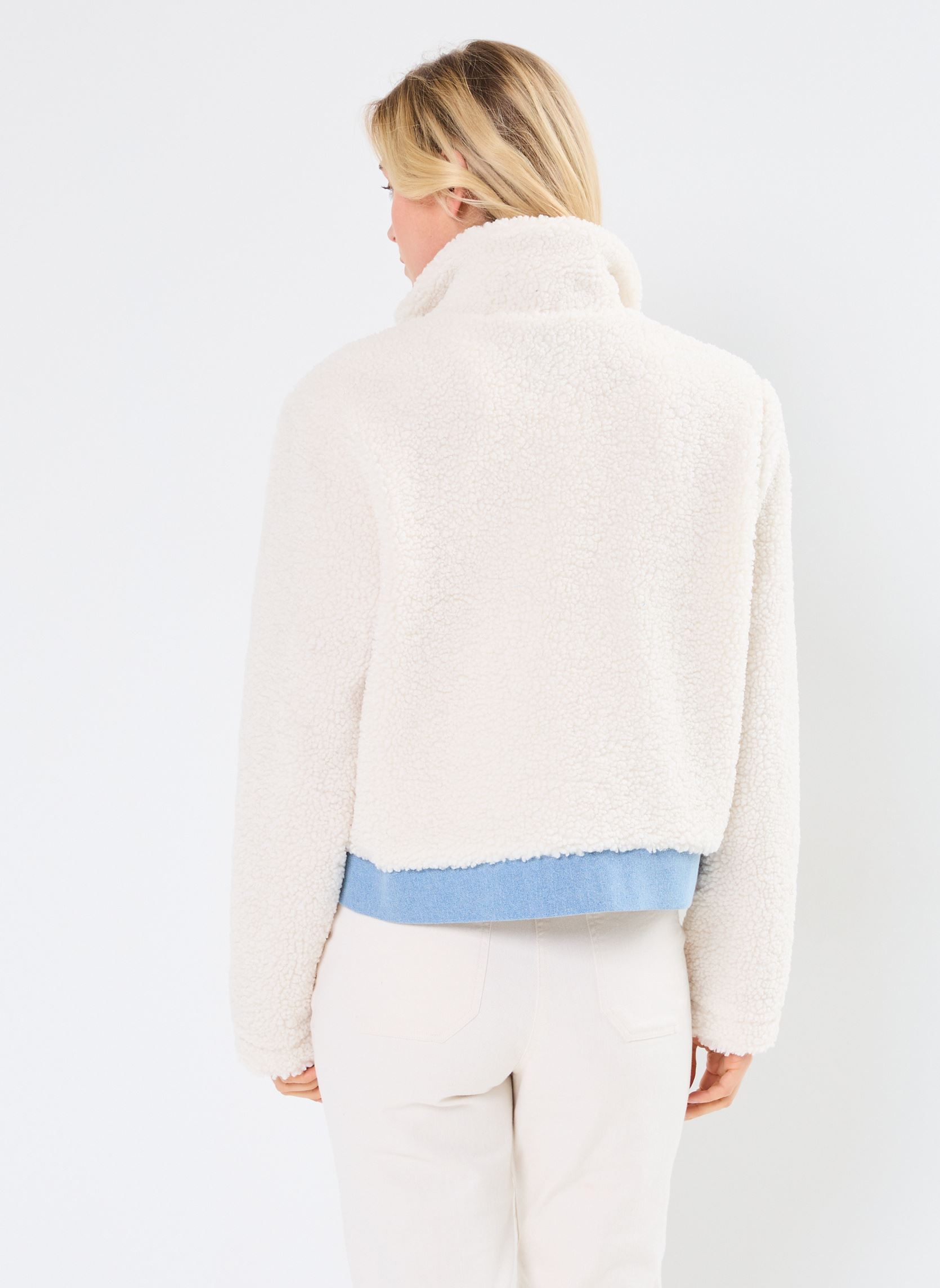 Cappotti NMJOLENE SHERPA MIX JACKET donna bianco Noisy May Cappotti NMJOLENE SHERPA MIX JACKET donna bianco Cloud Dancer