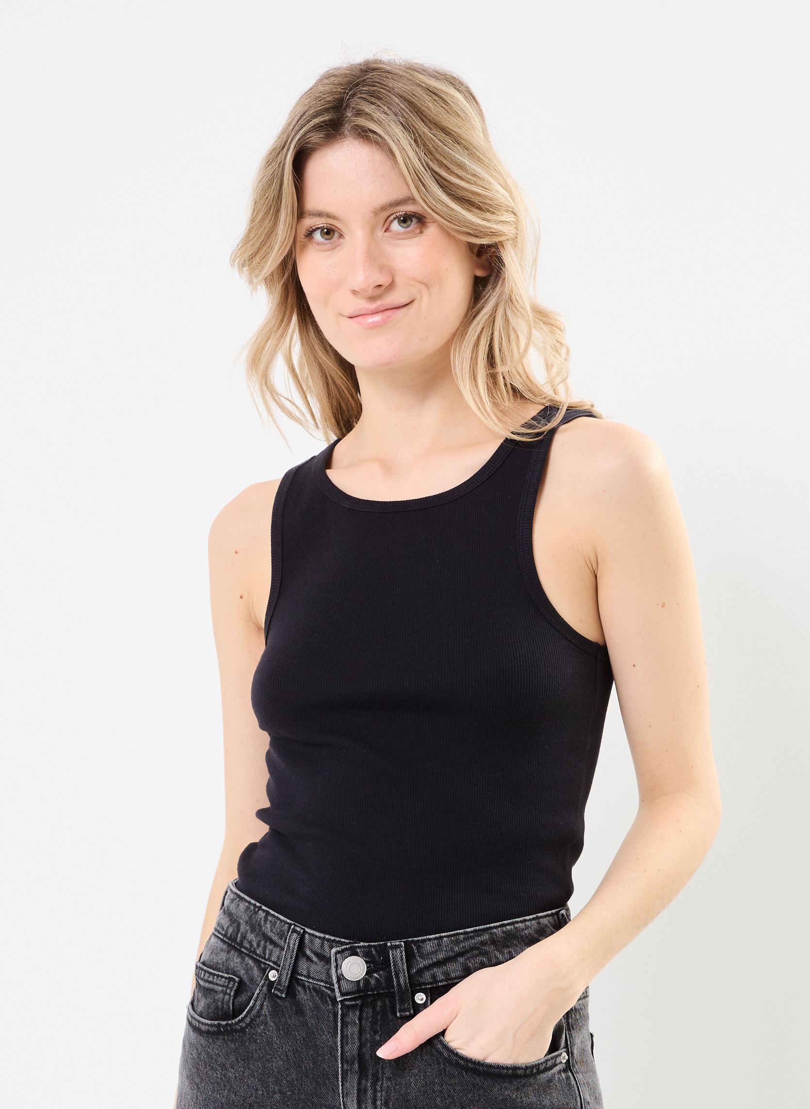 Débardeurs NMMAYA S/L REGULAR TANK TOP NOOS femme noir Noisy May Débardeurs NMMAYA S/L REGULAR TANK TOP NOOS femme noir Black
